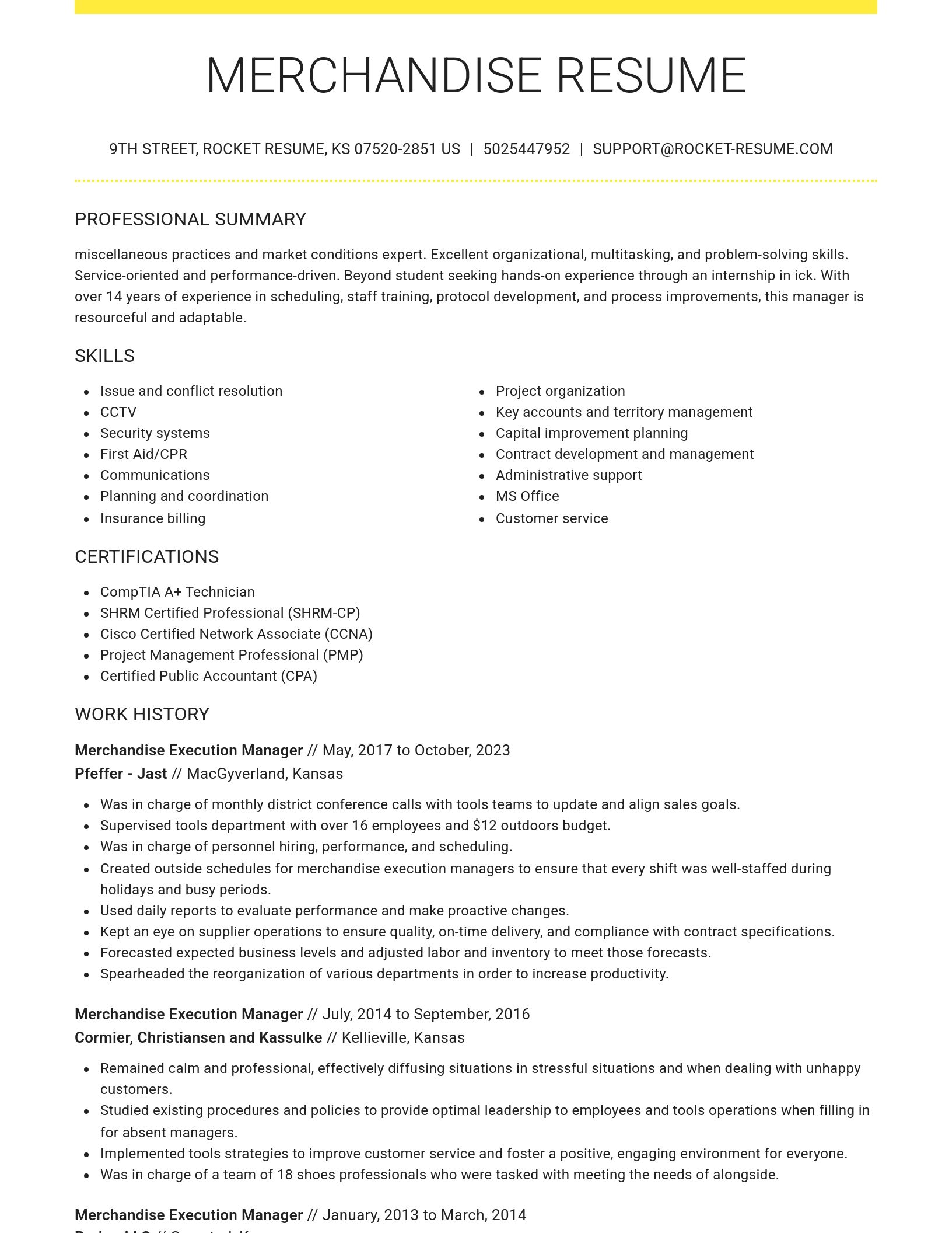 Grand resume template