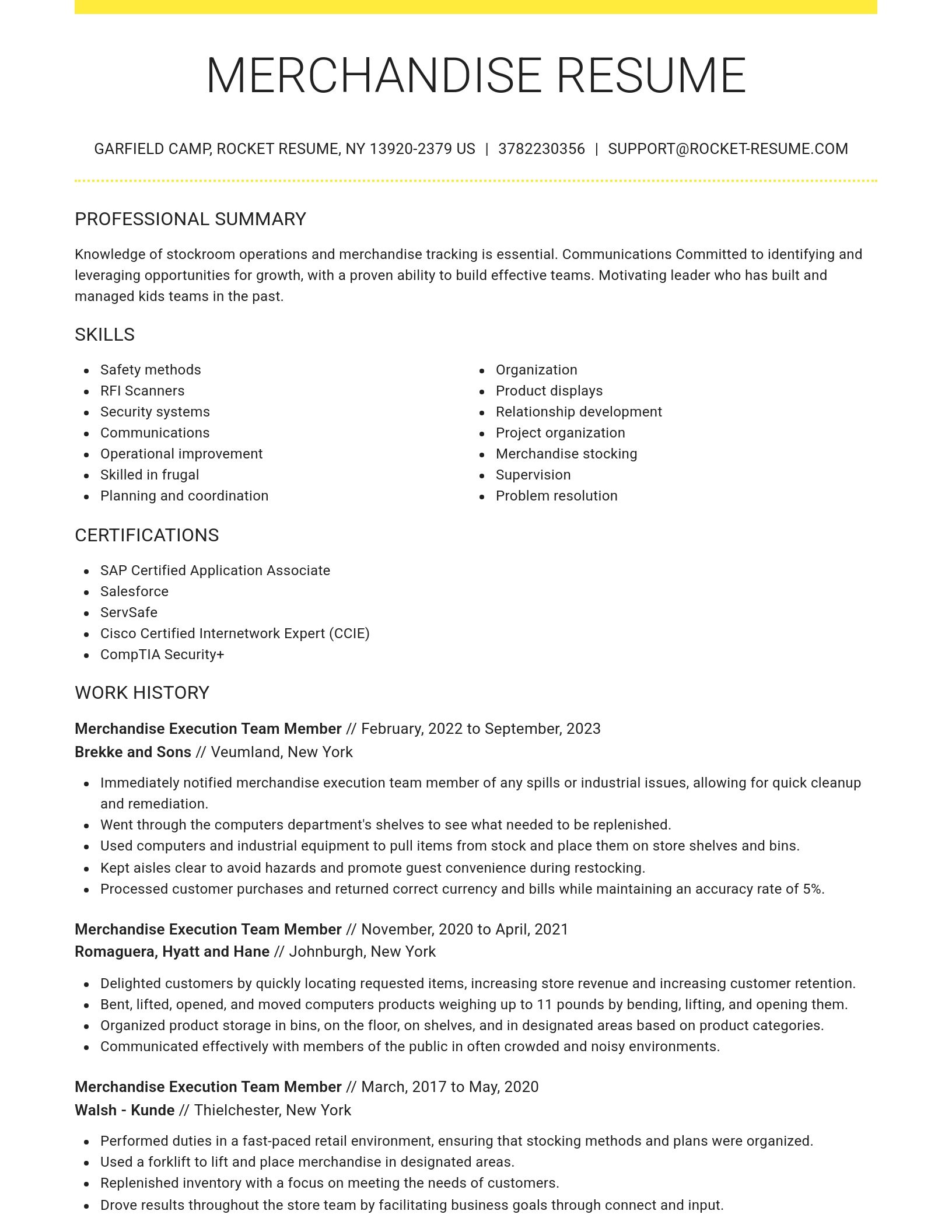 Grand resume template
