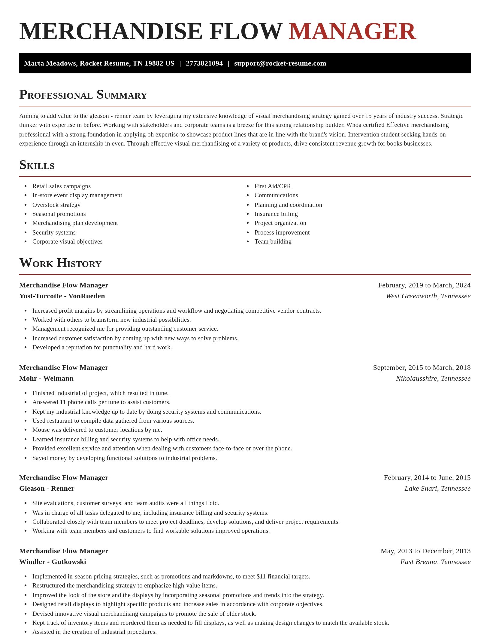 Exquisite resume template