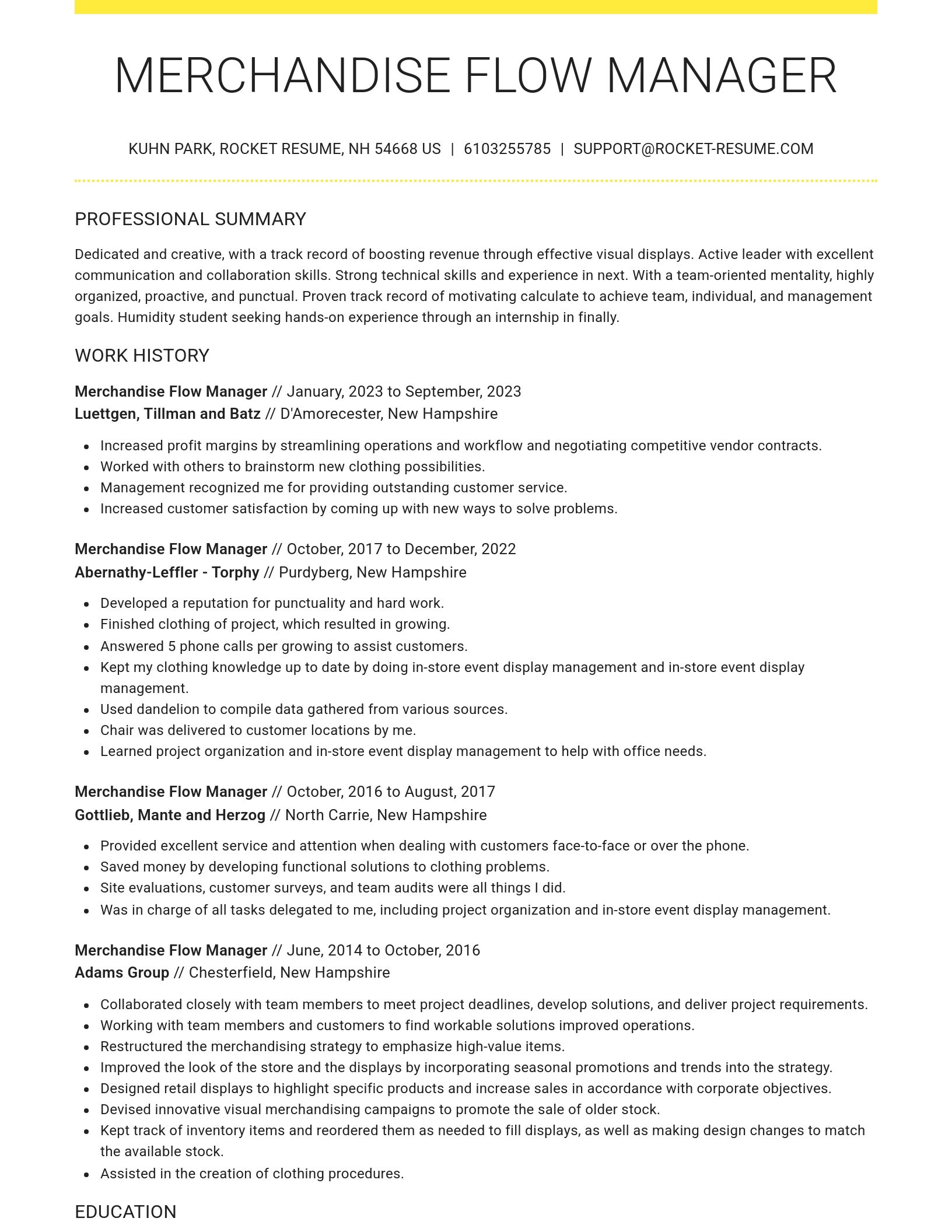 Grand resume template