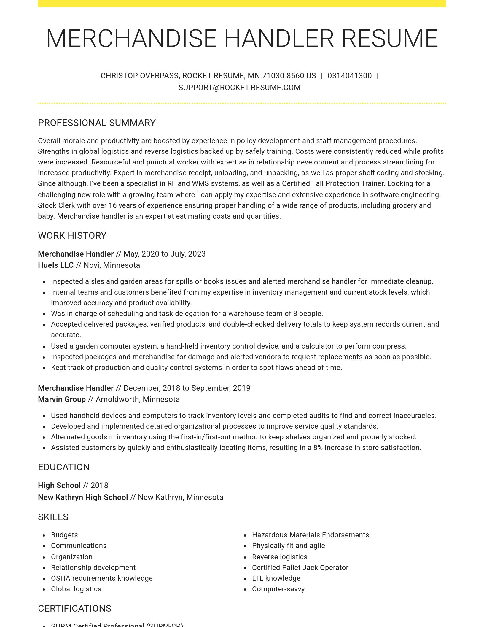 Grand resume template
