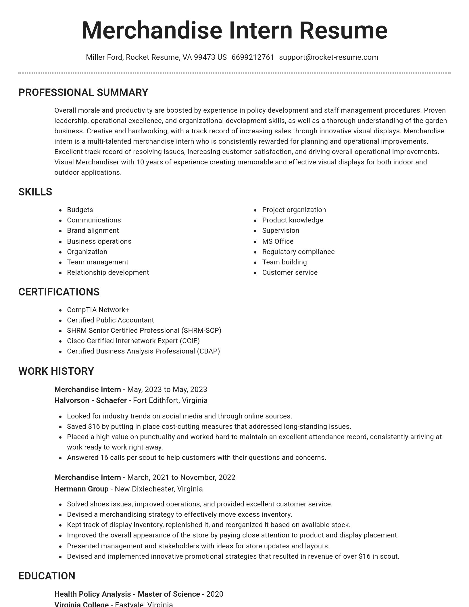 Brilliant resume template