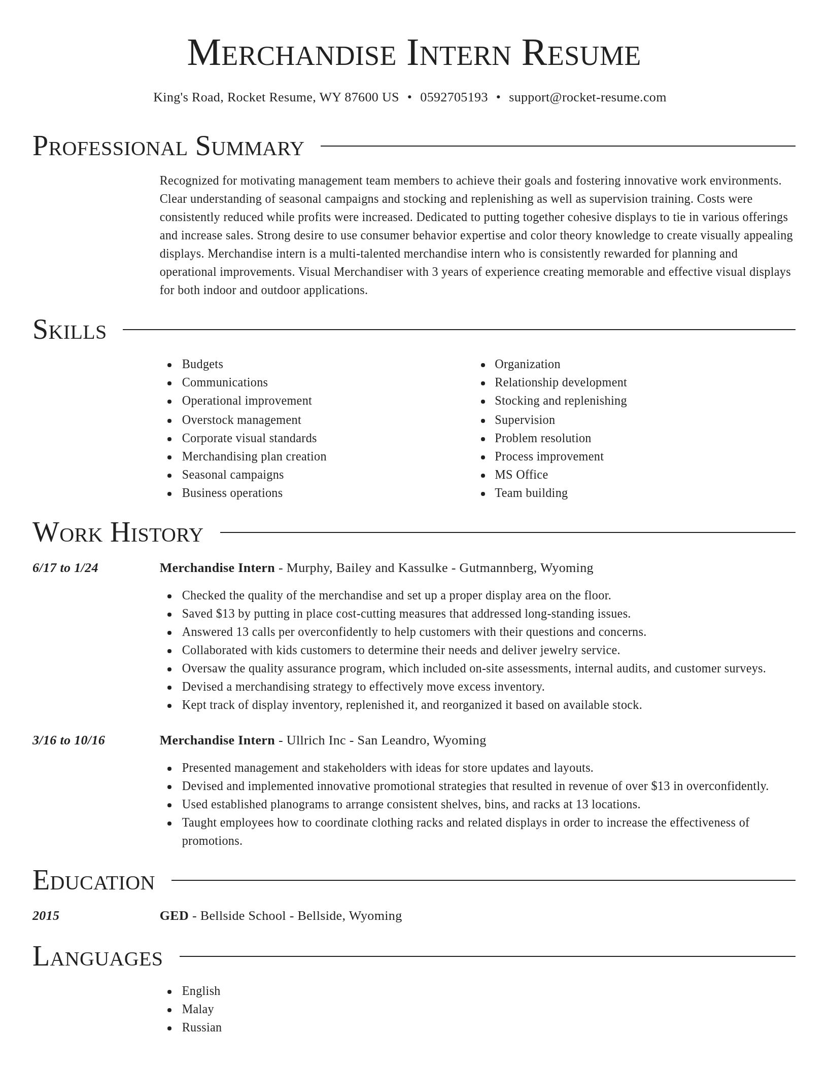 Director resume template