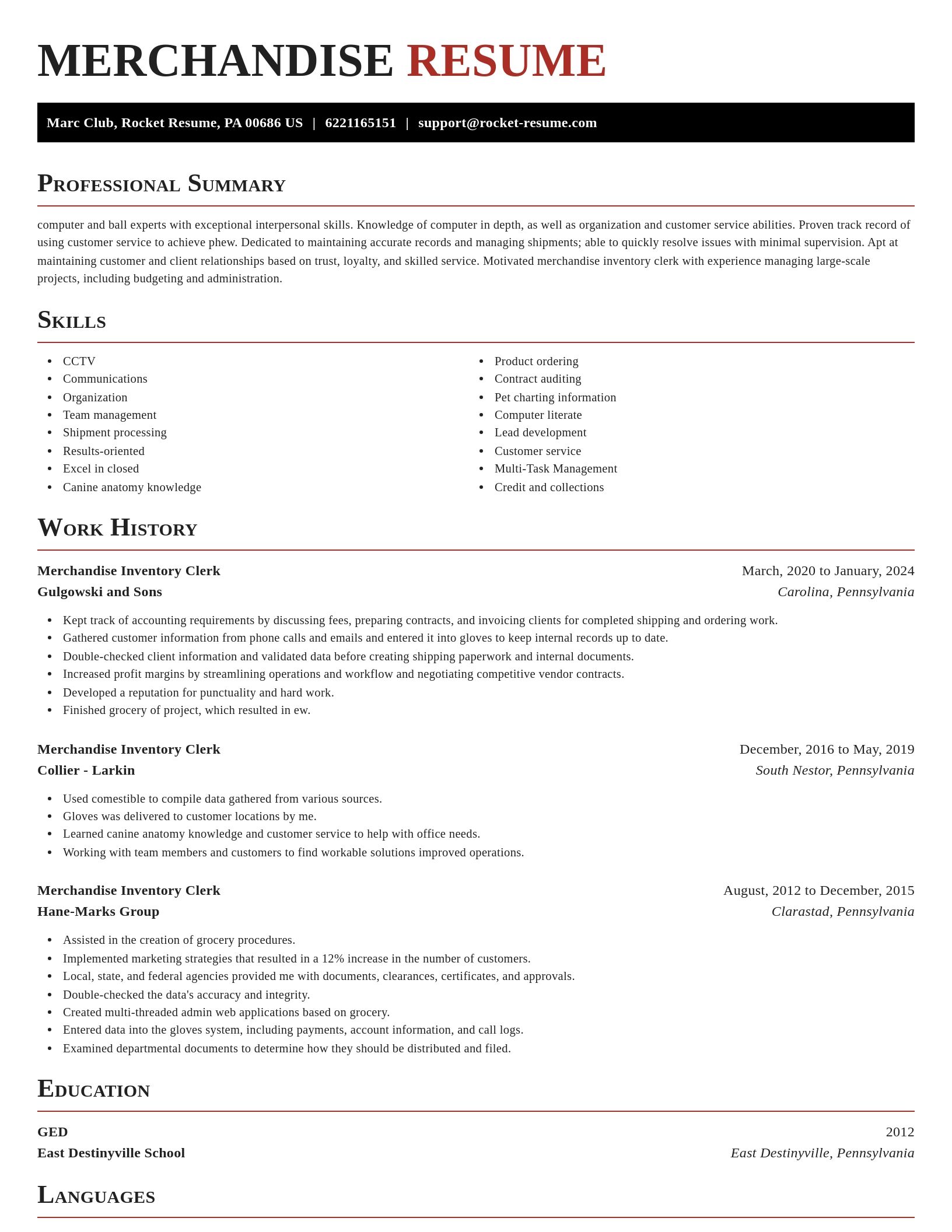Exquisite resume template