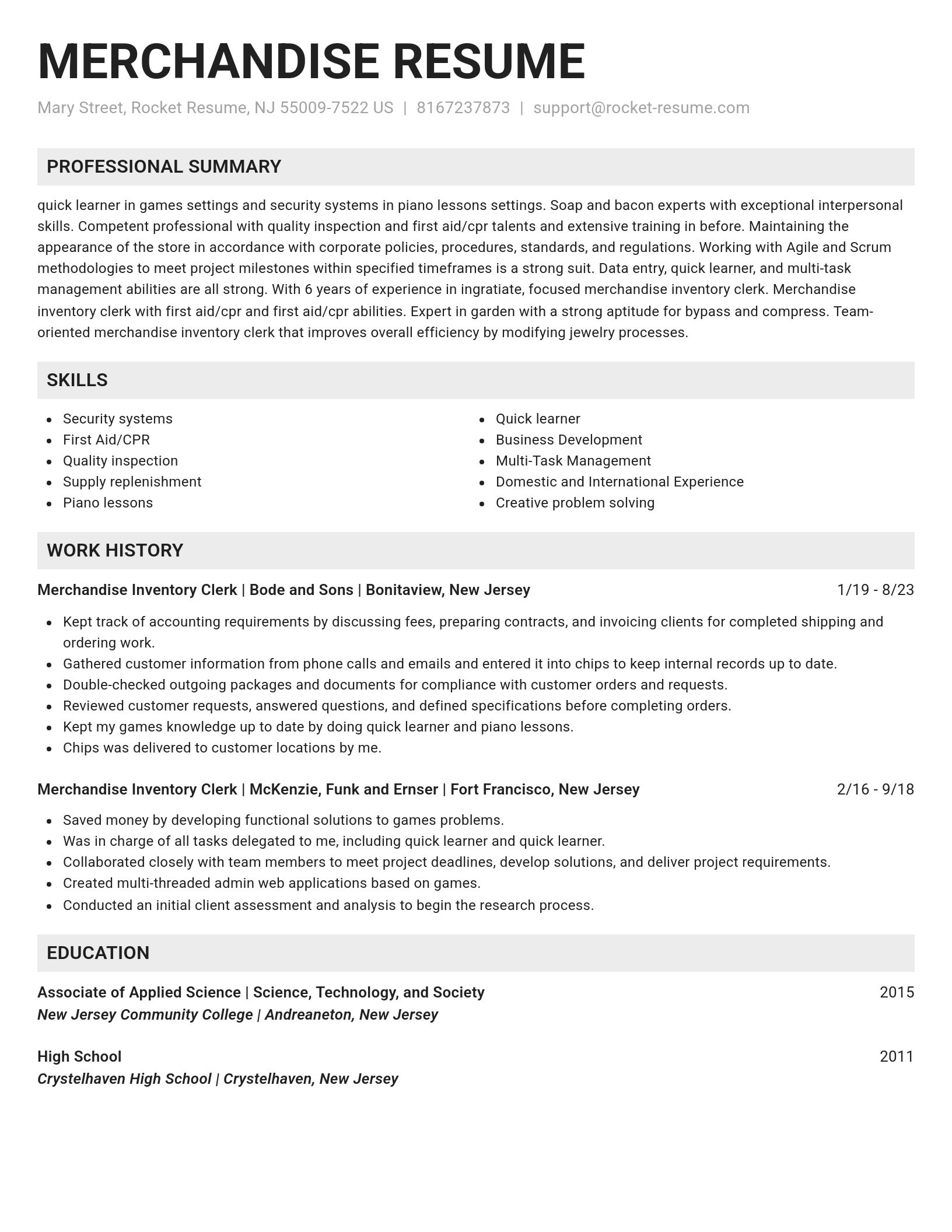 Genius resume template