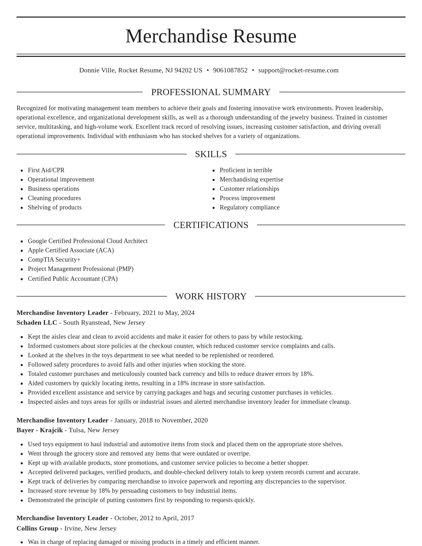 Elegant resume template