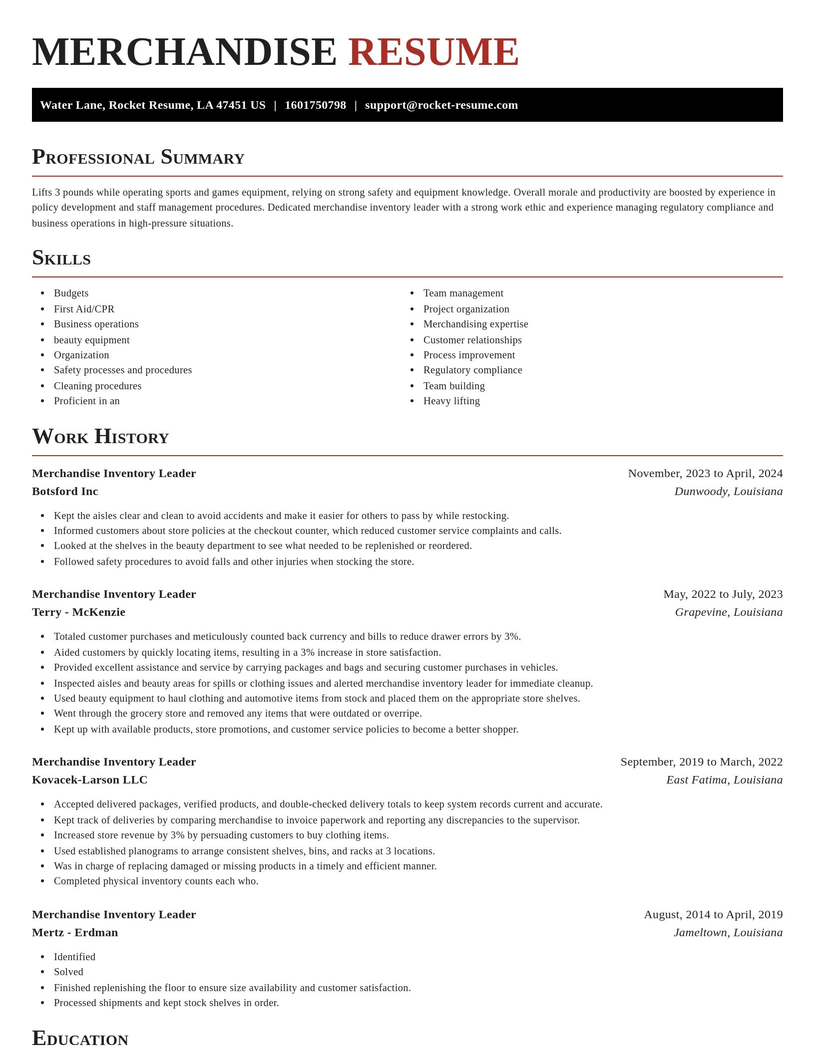 Exquisite resume template