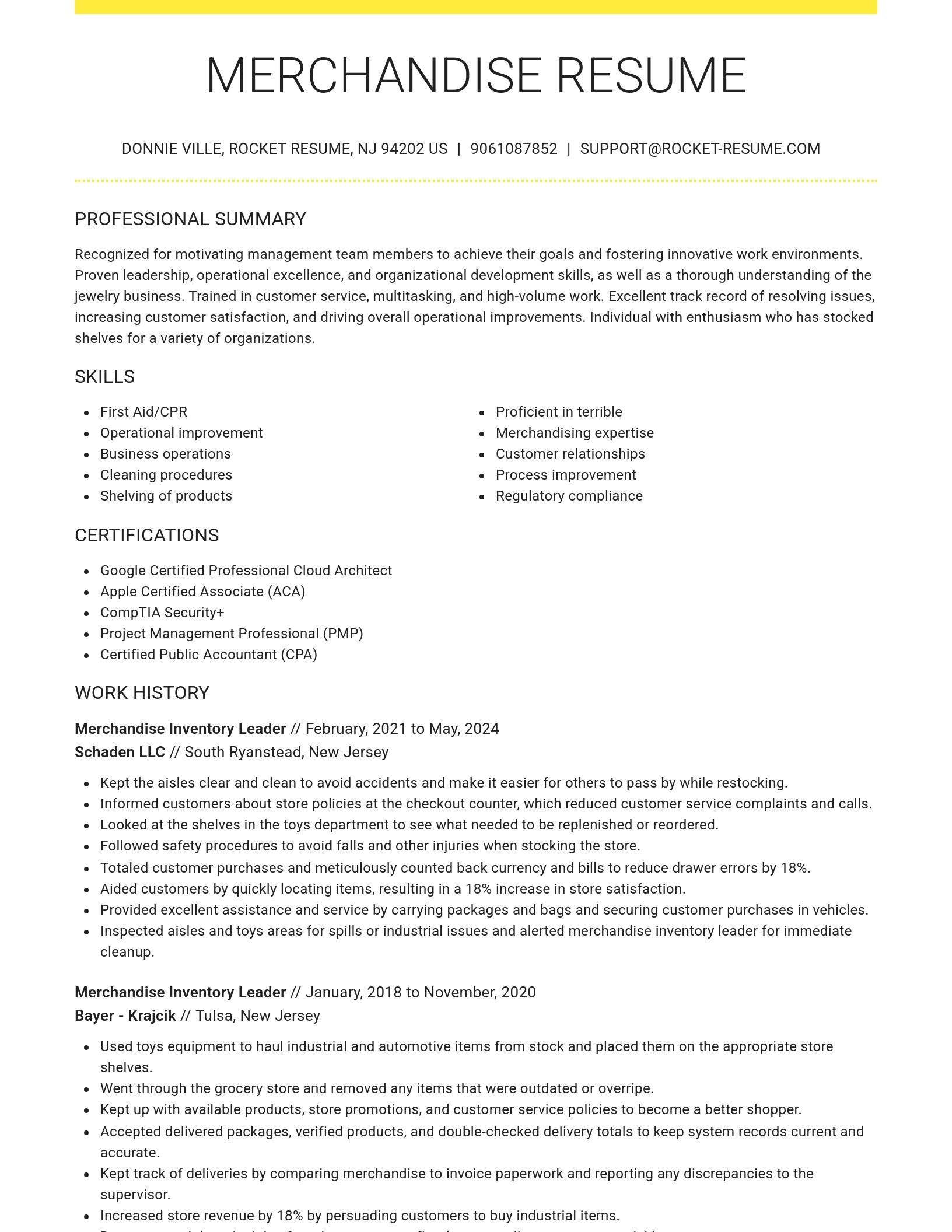 Grand resume template