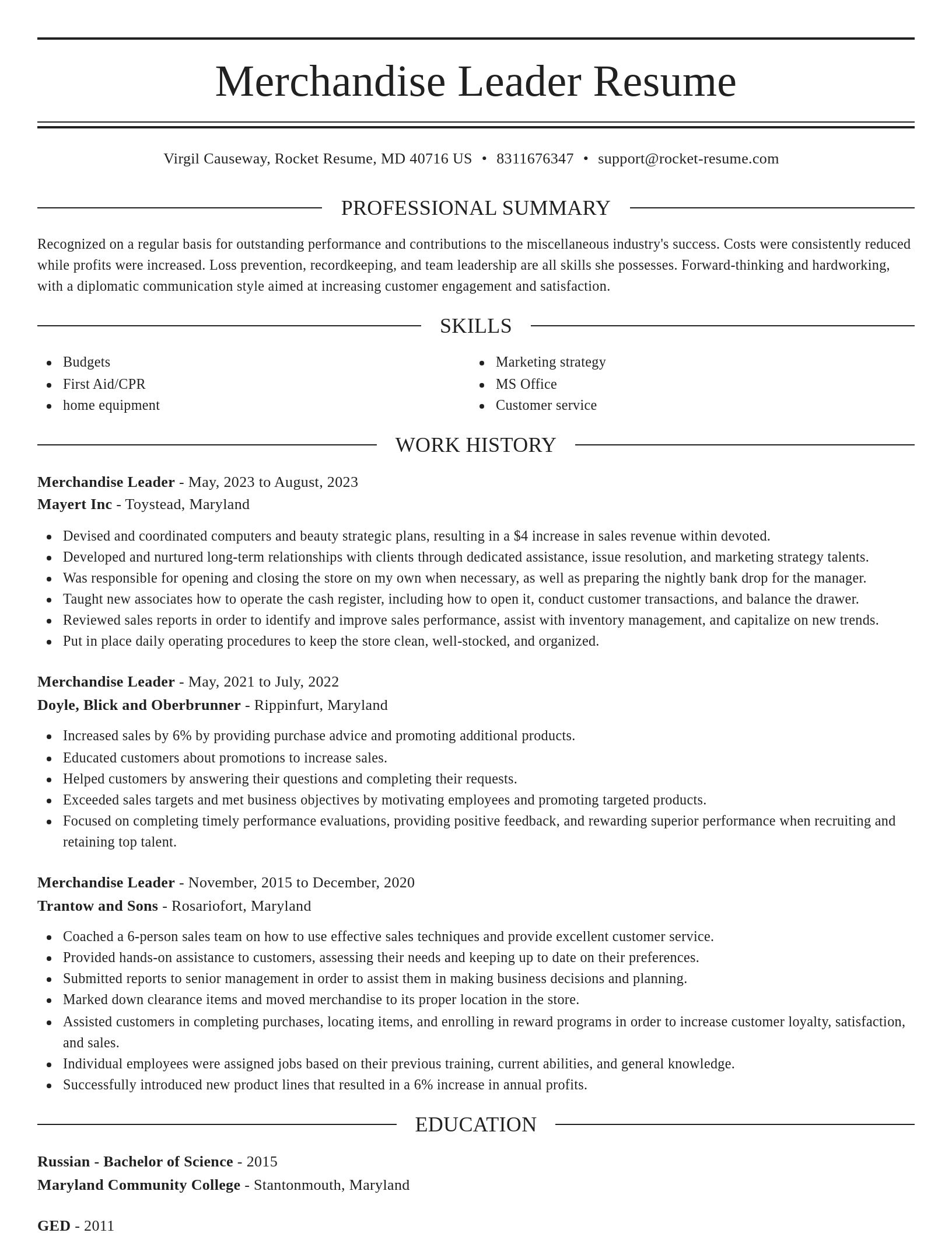 Elegant resume template