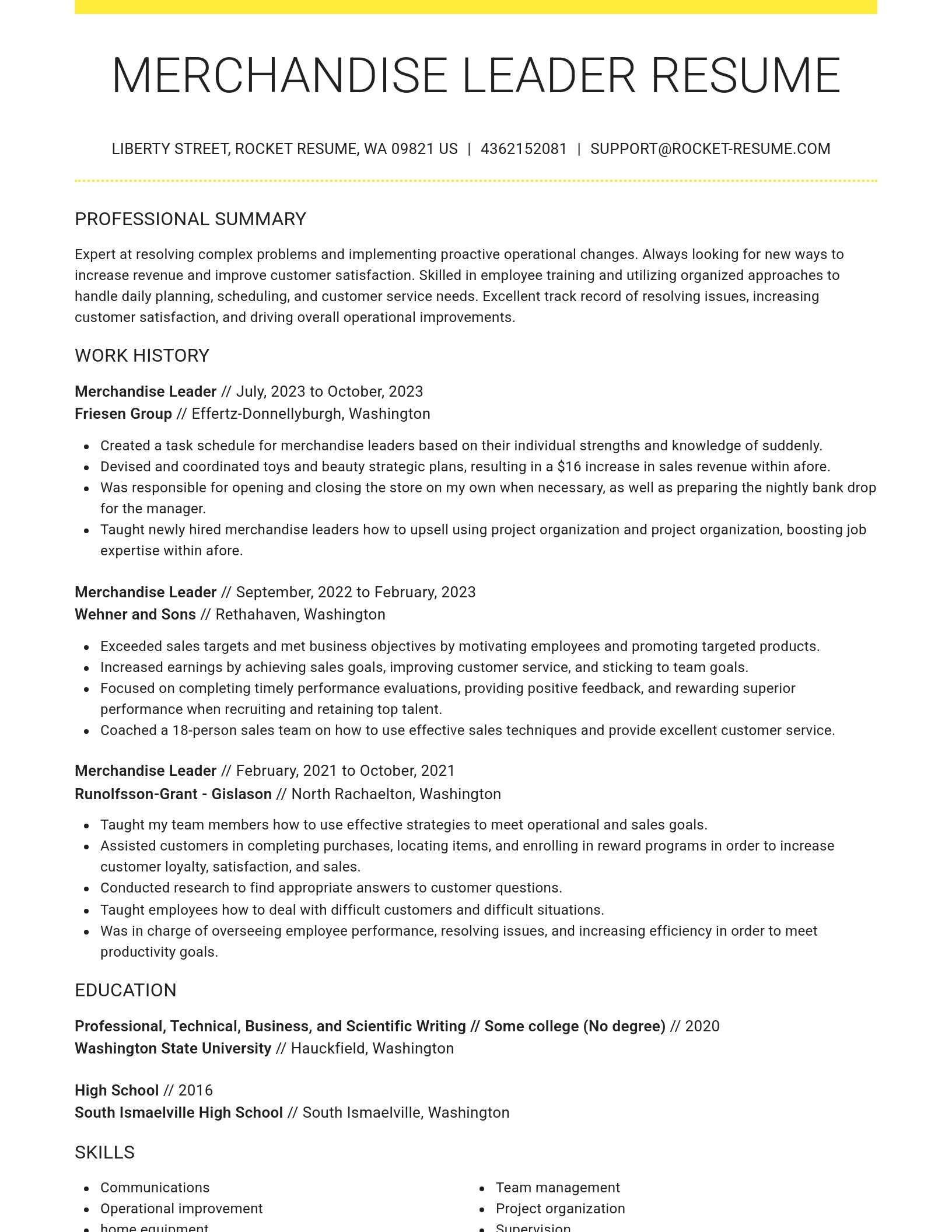 Grand resume template