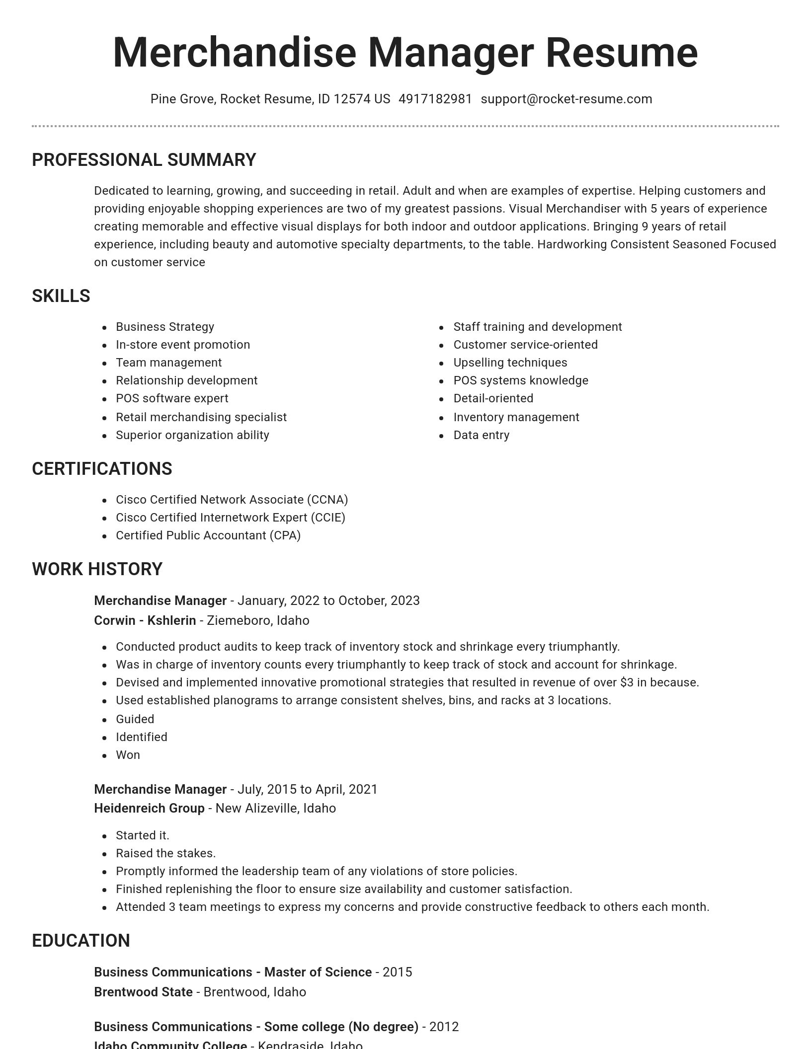 Brilliant resume template