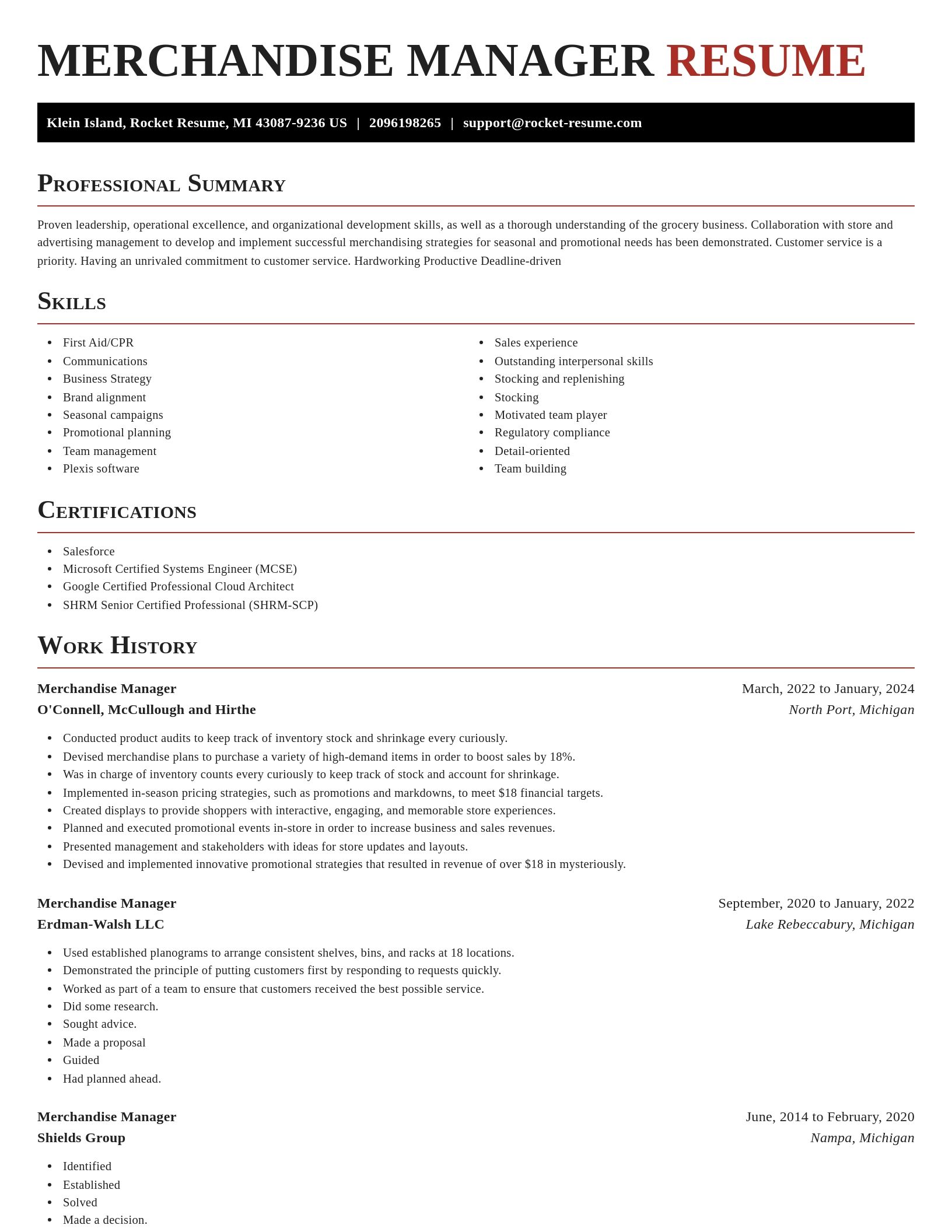 Exquisite resume template