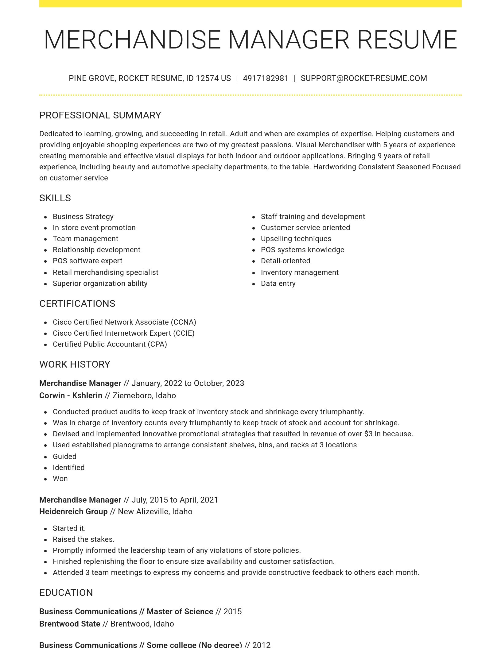 Grand resume template