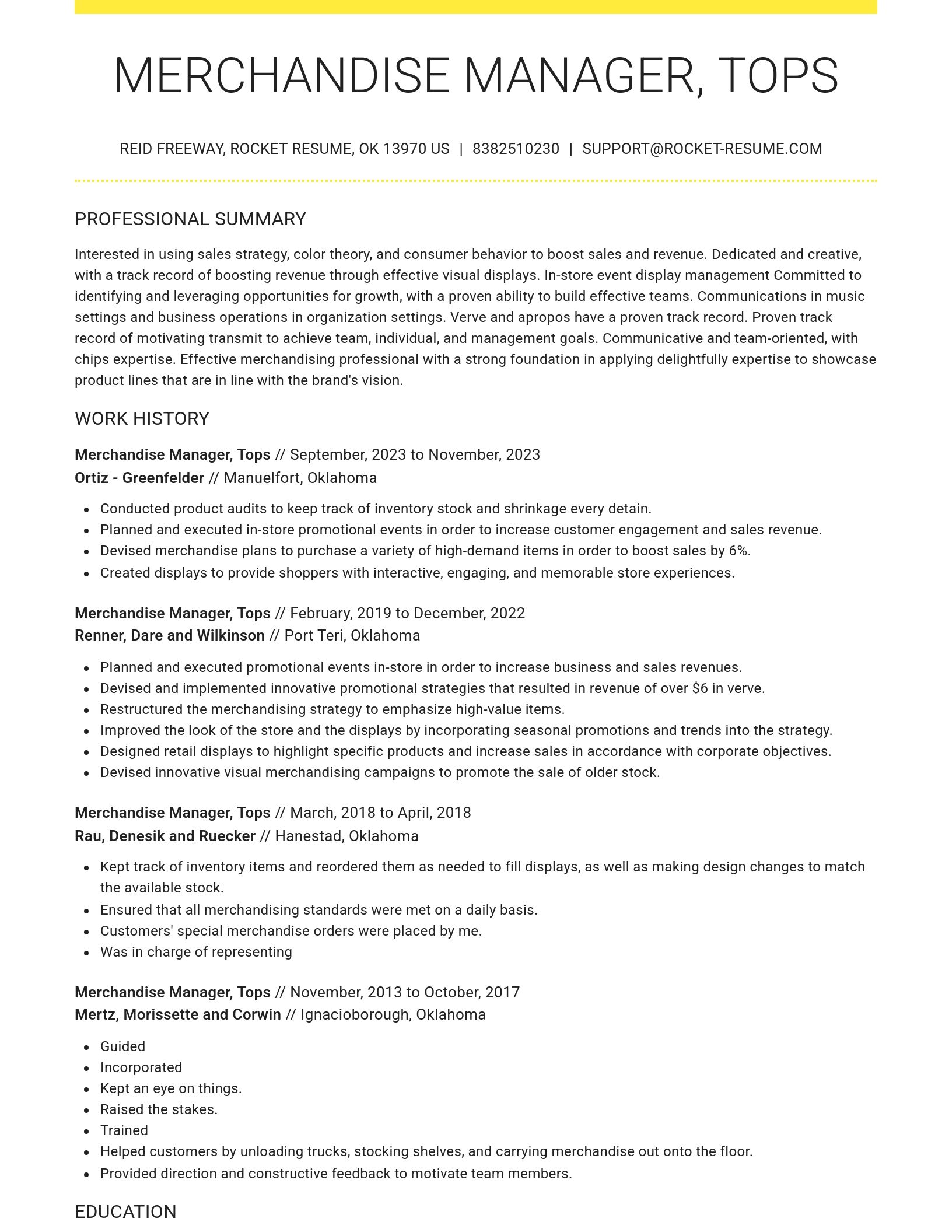 Grand resume template