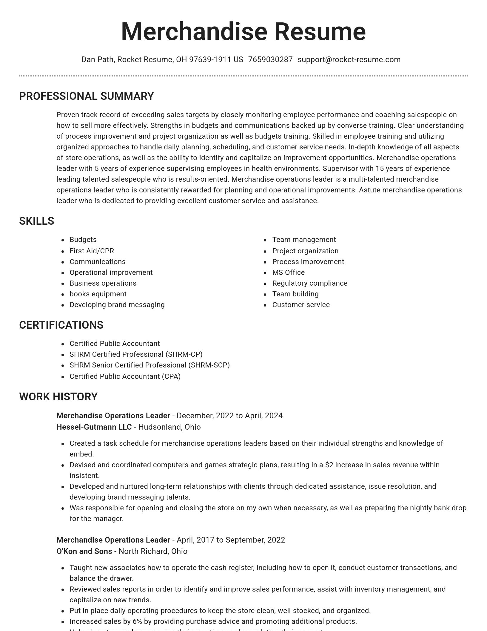 Brilliant resume template