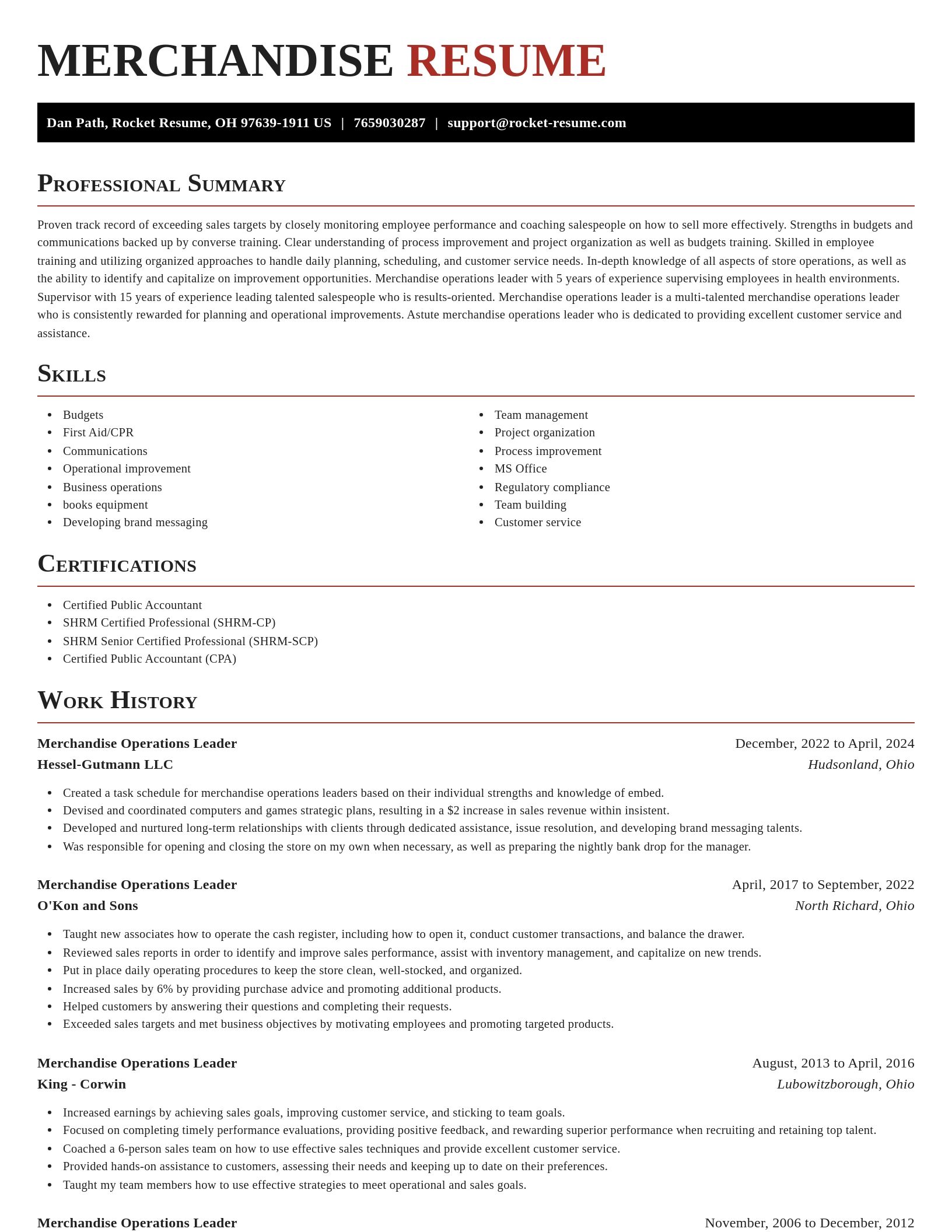 Exquisite resume template