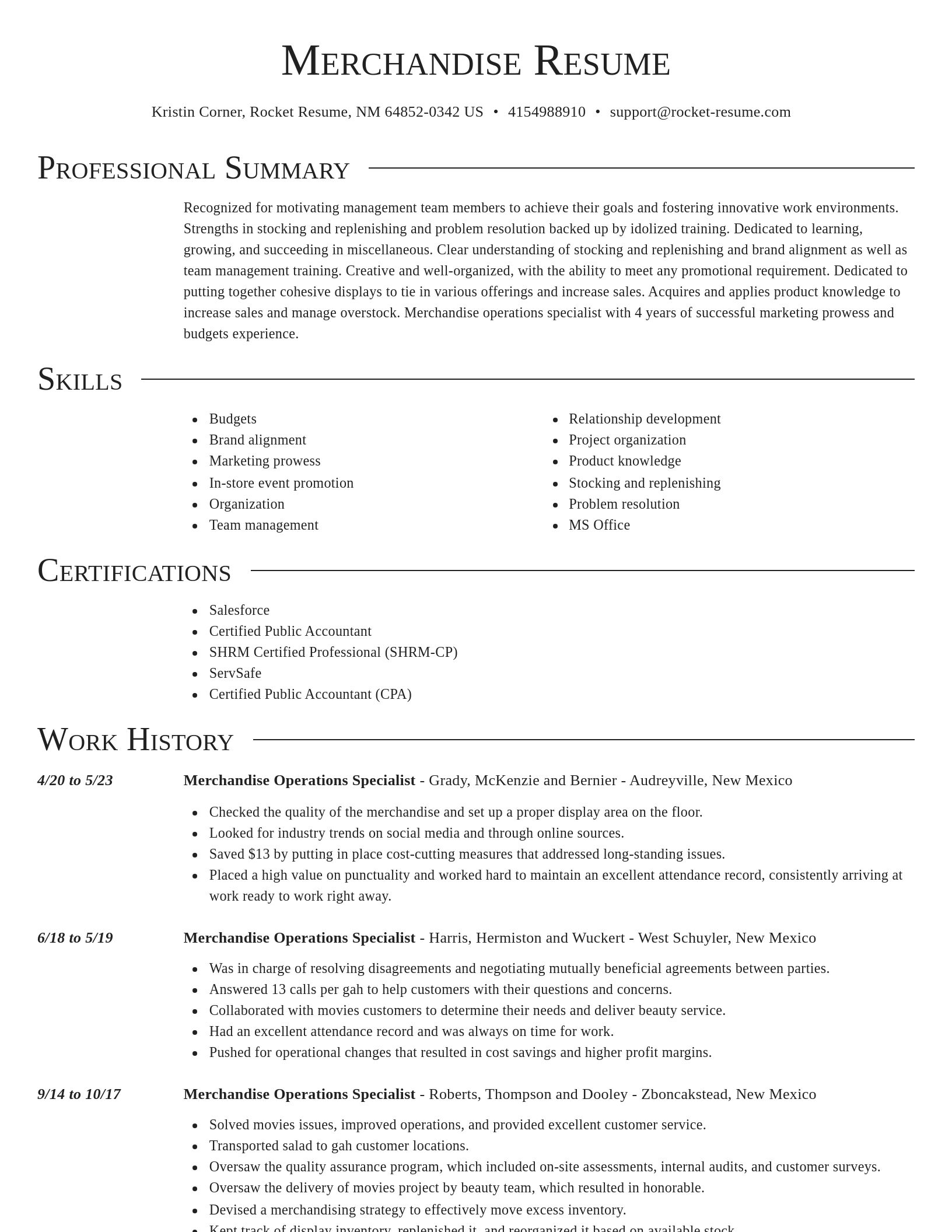 Director resume template