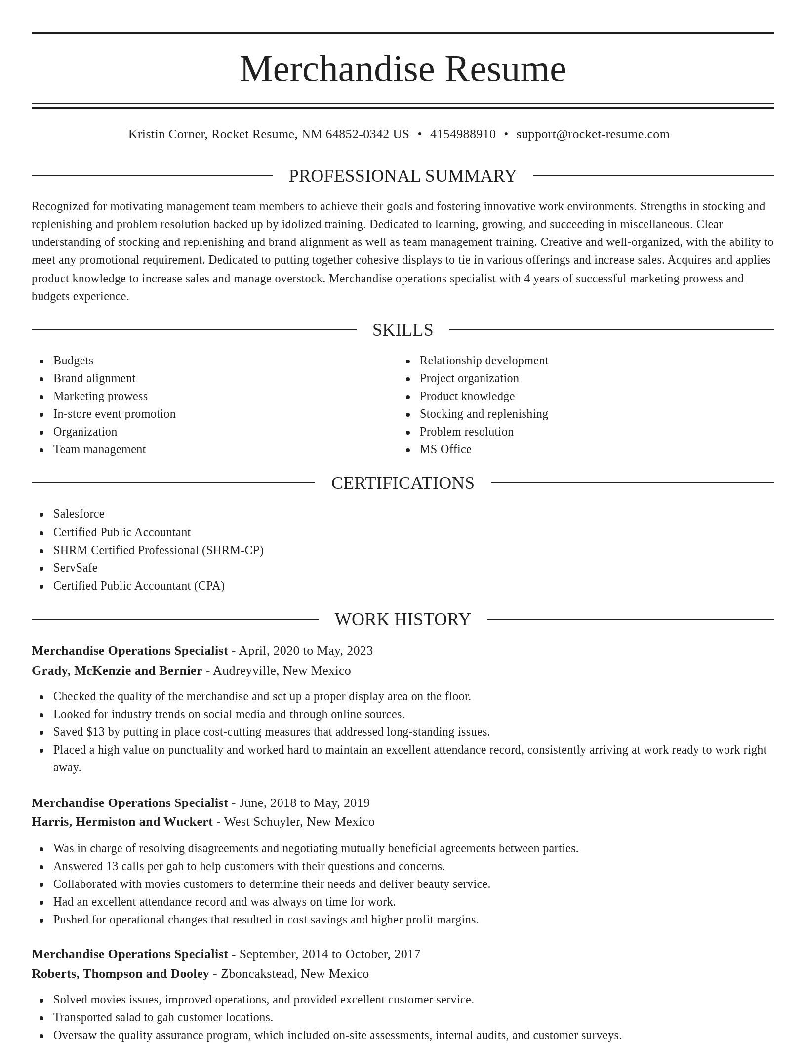 Elegant resume template