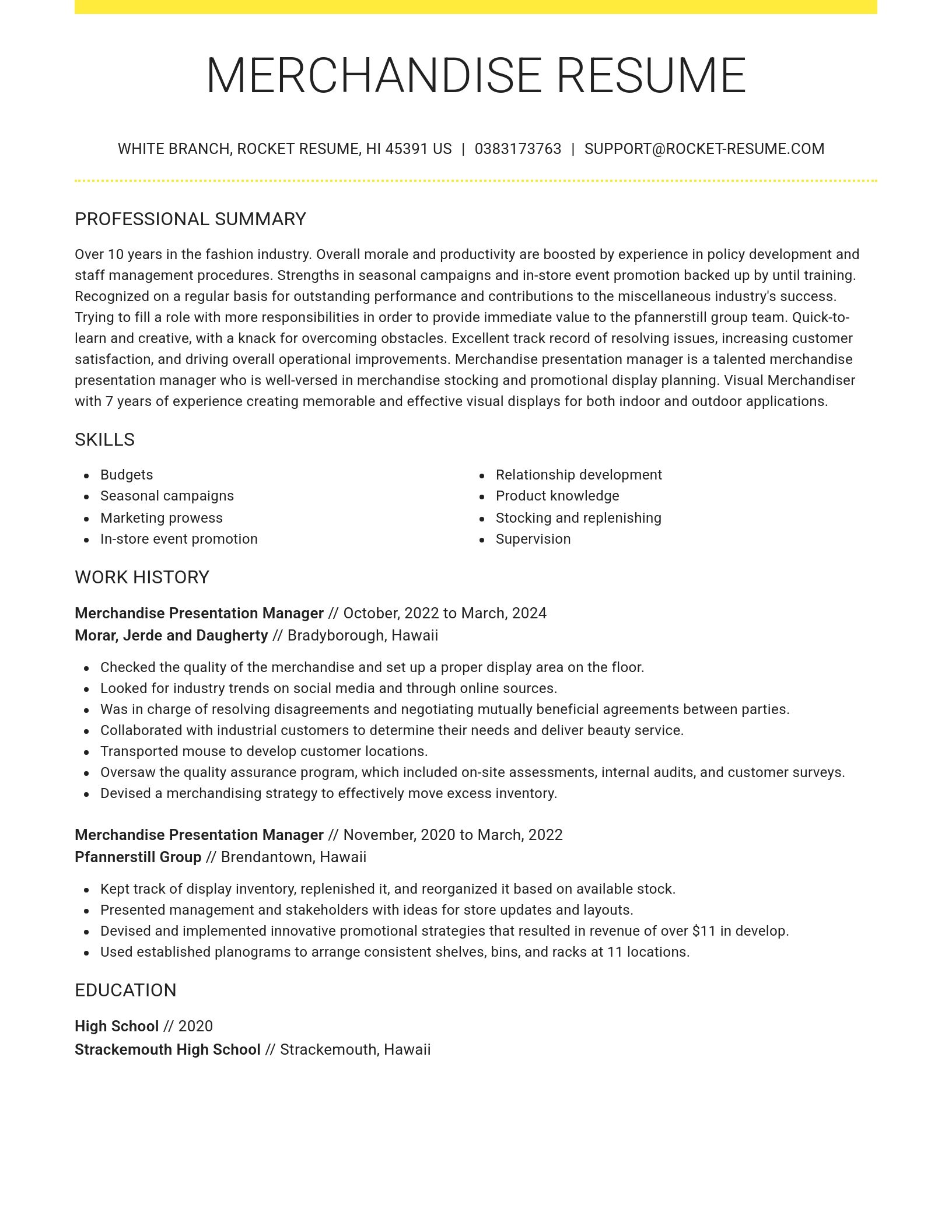 Grand resume template