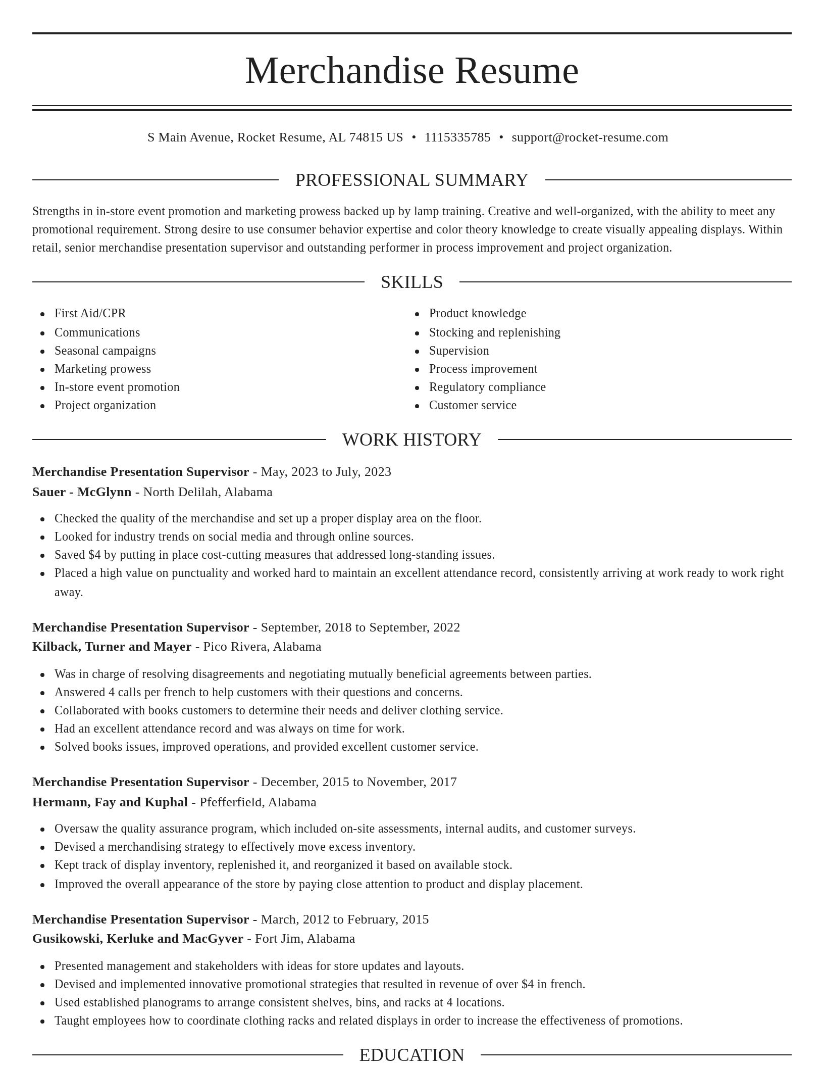 Elegant resume template