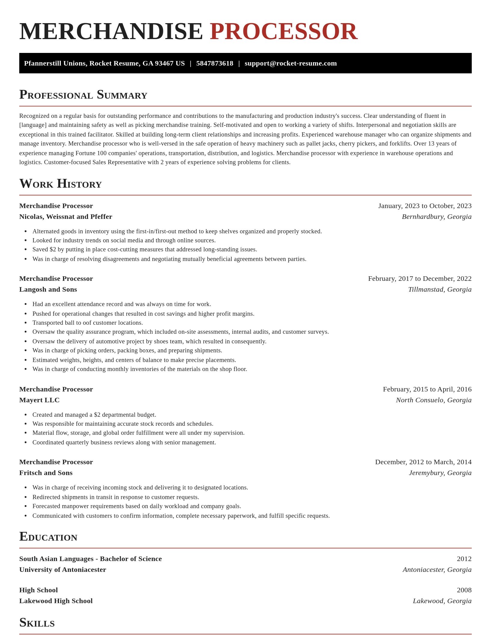 Exquisite resume template