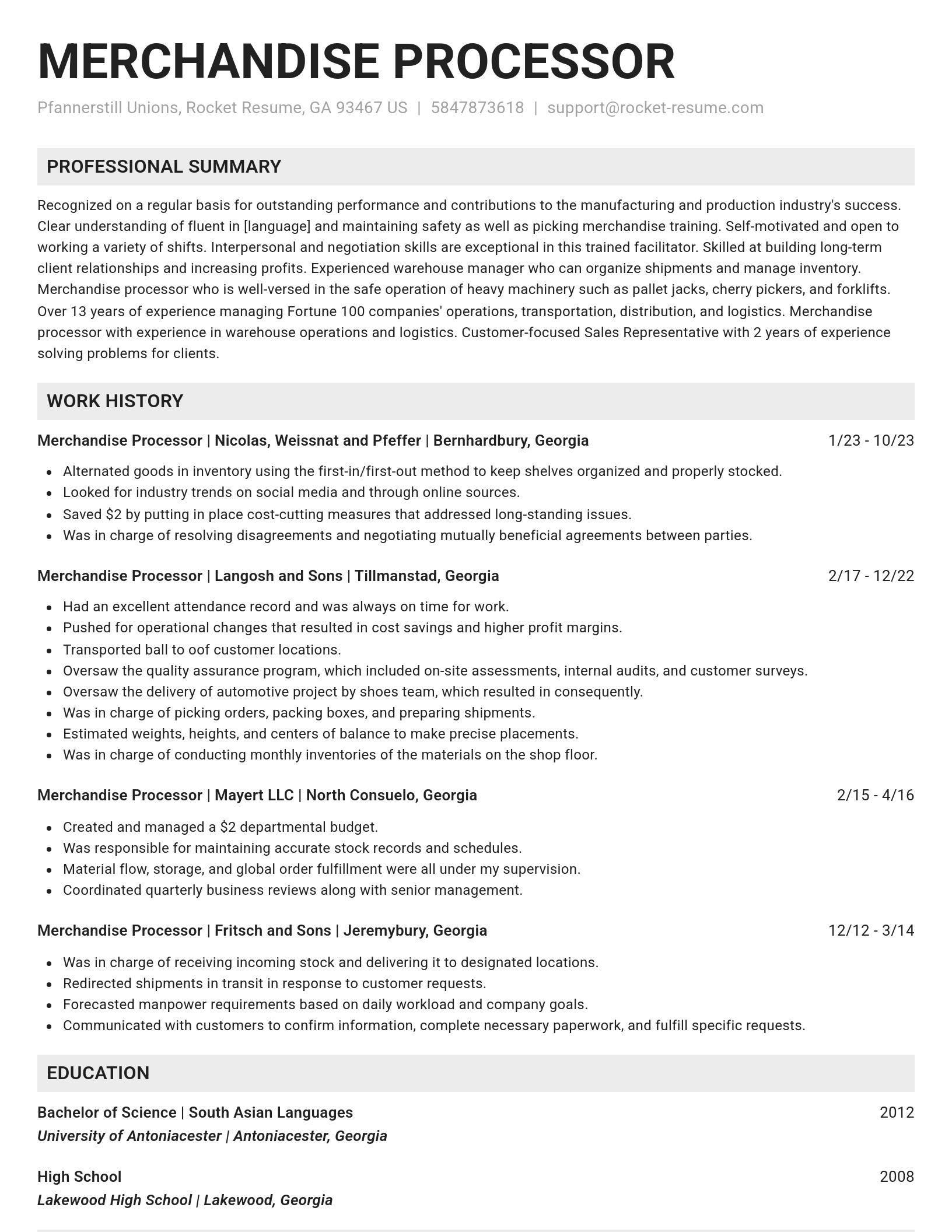 Genius resume template