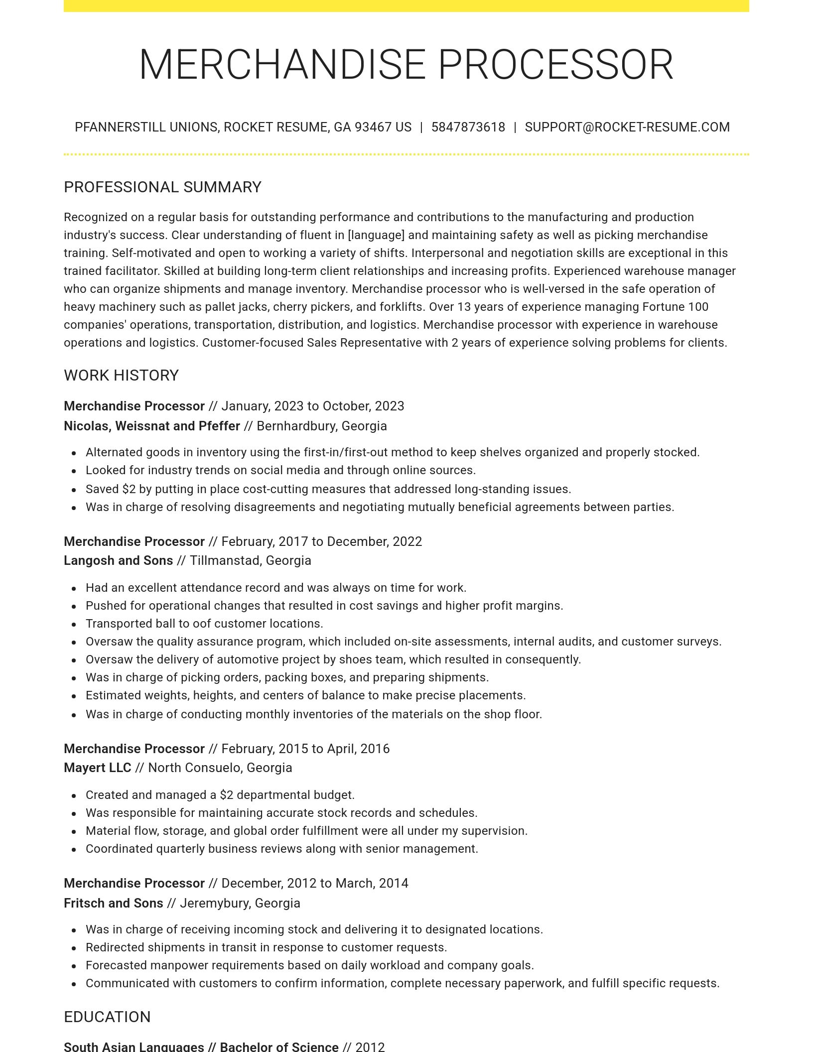 Grand resume template