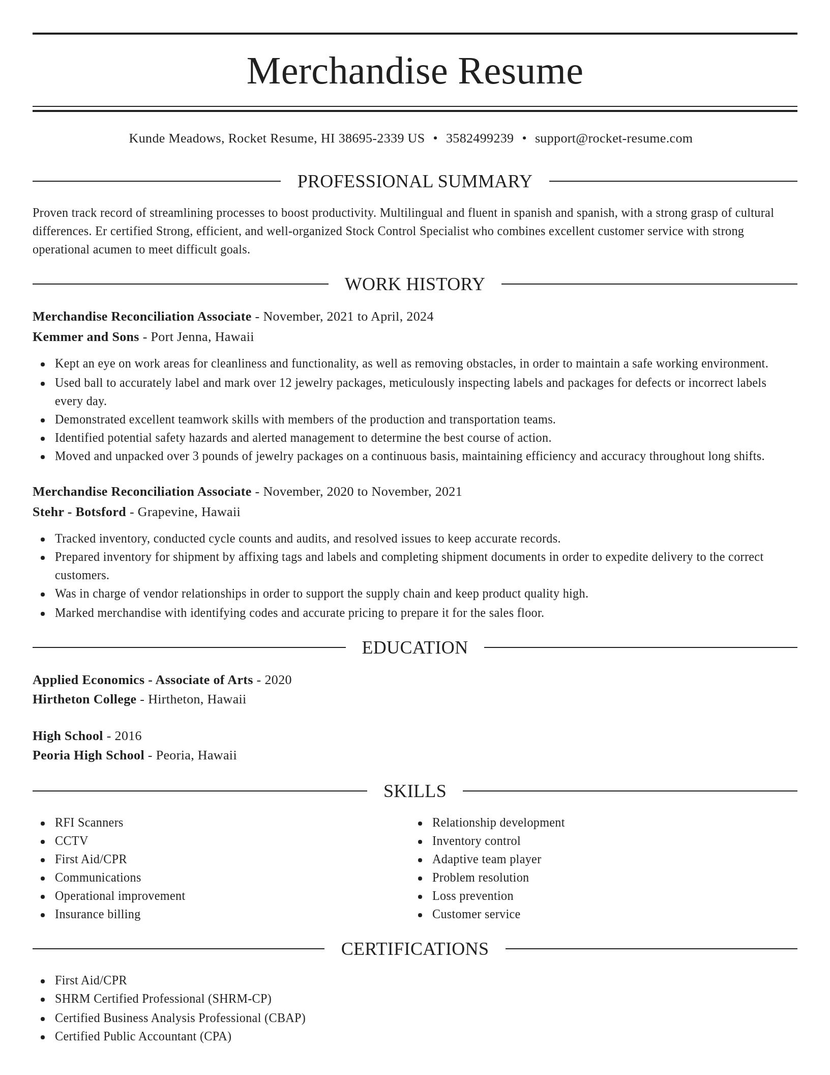Elegant resume template