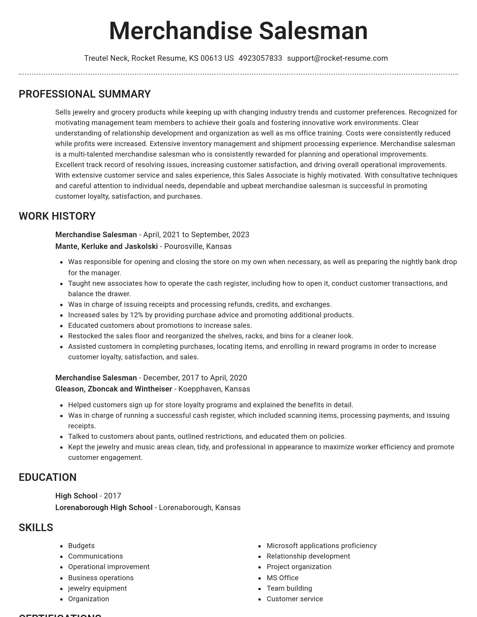 Brilliant resume template