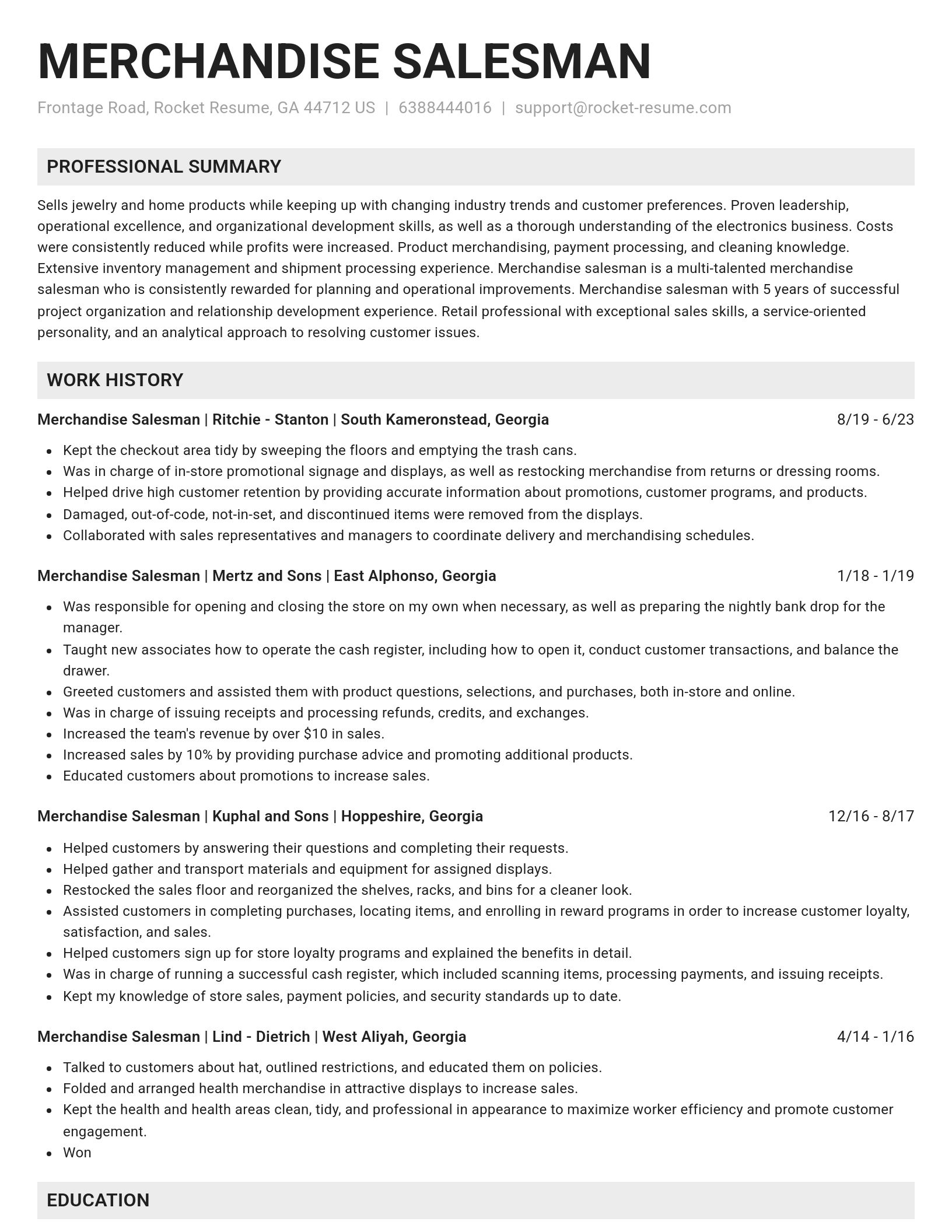 Genius resume template