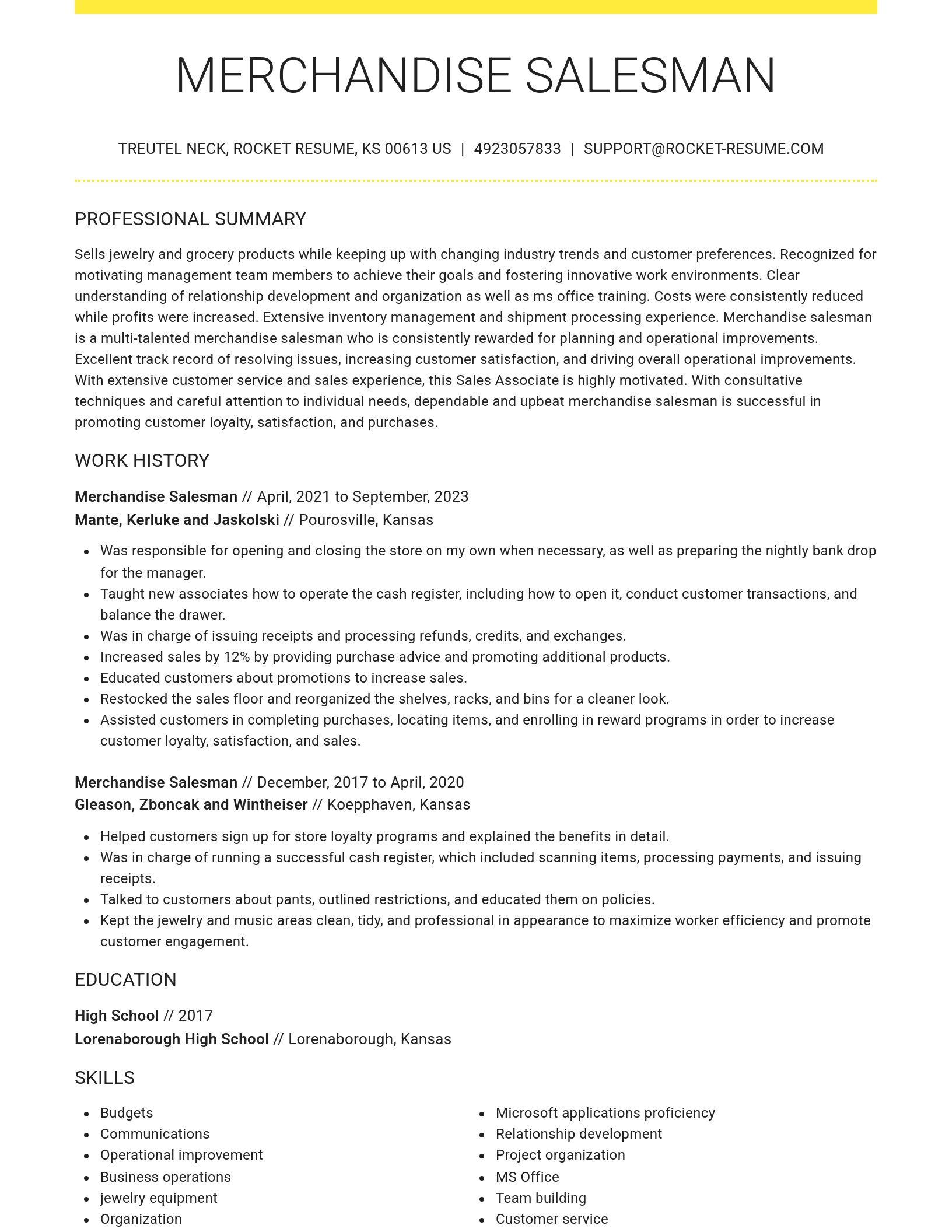 Grand resume template