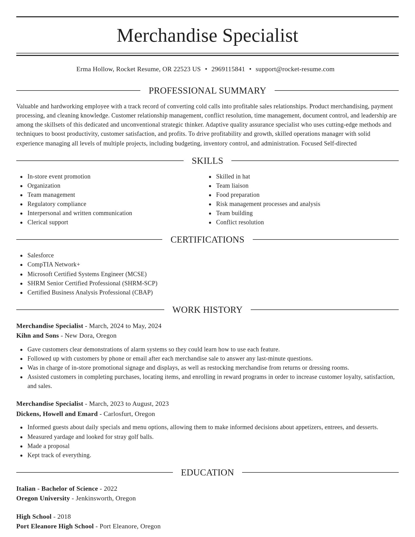 Elegant resume template