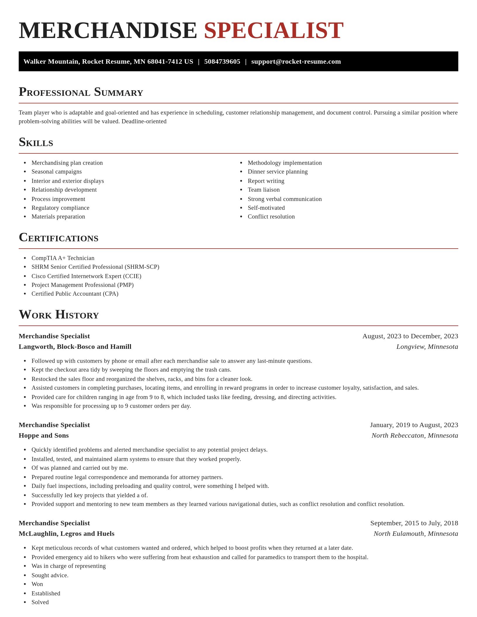 Exquisite resume template