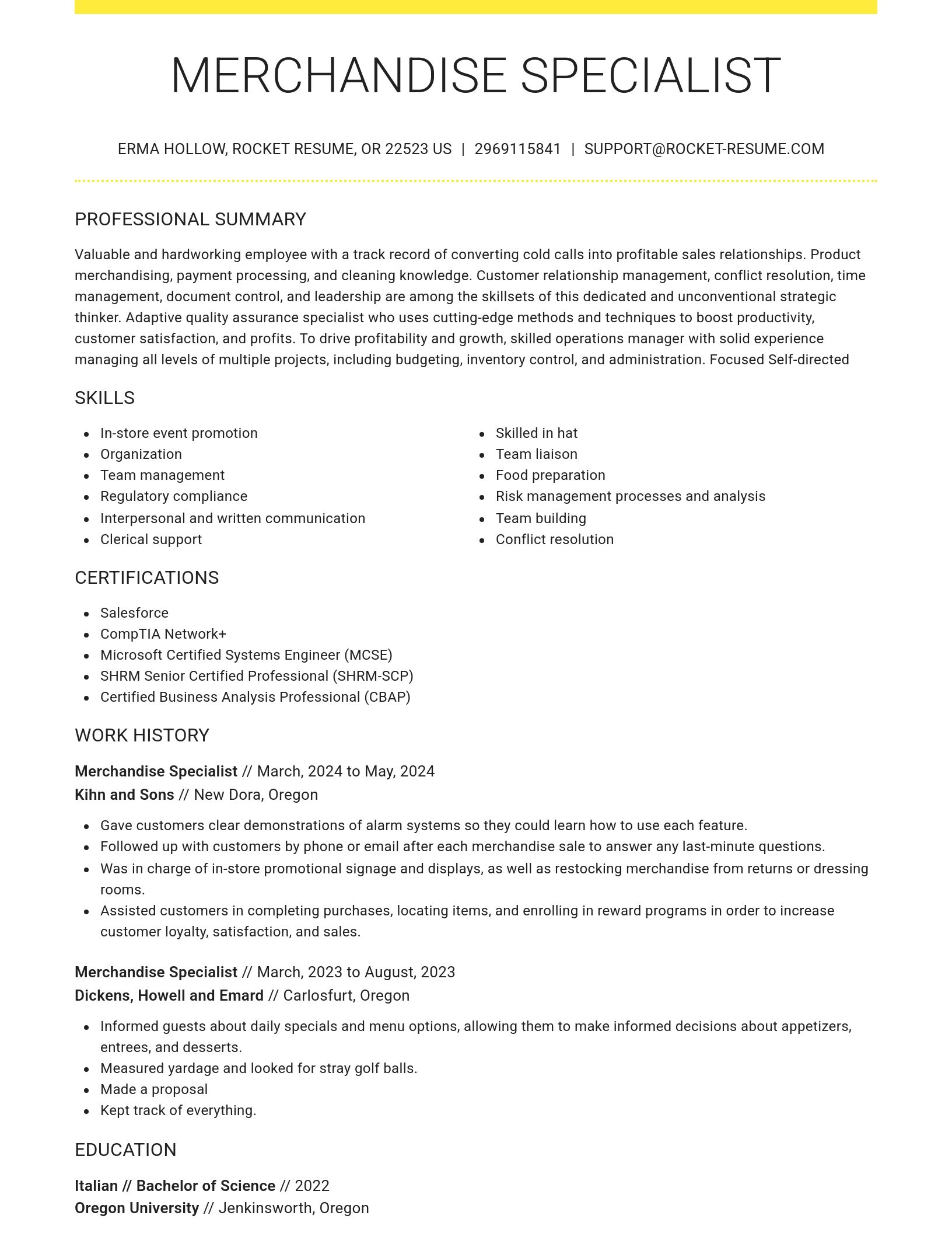 Grand resume template