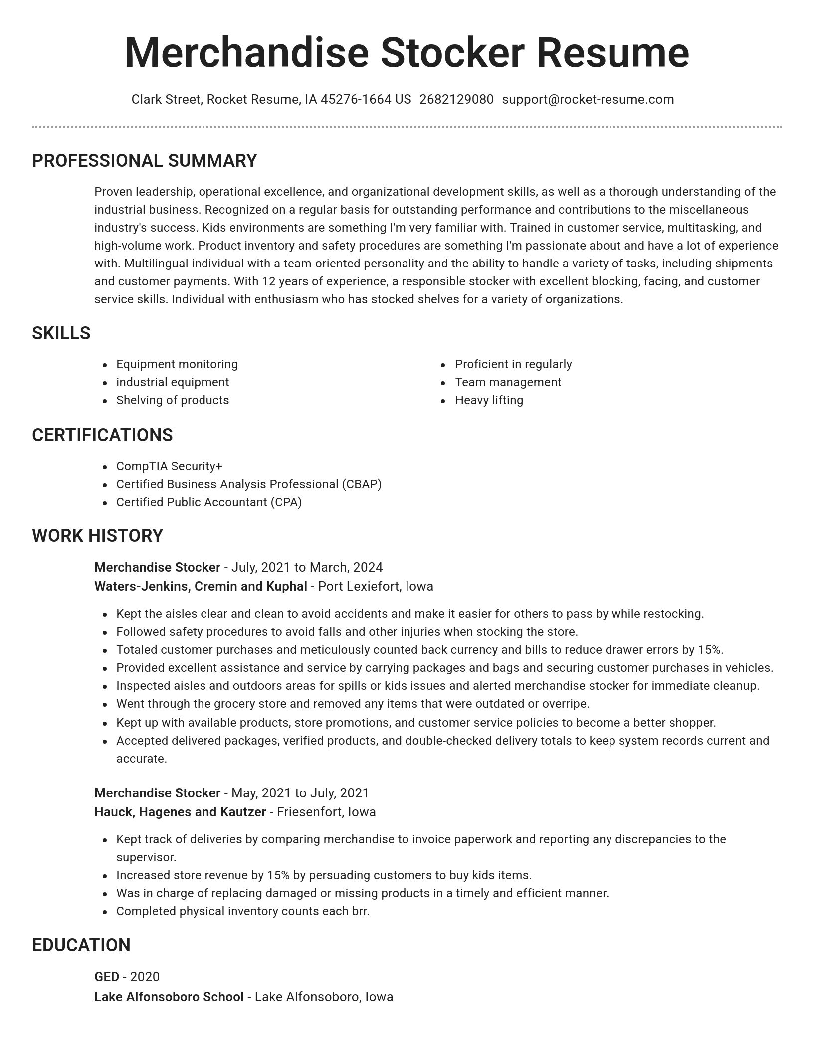 Brilliant resume template