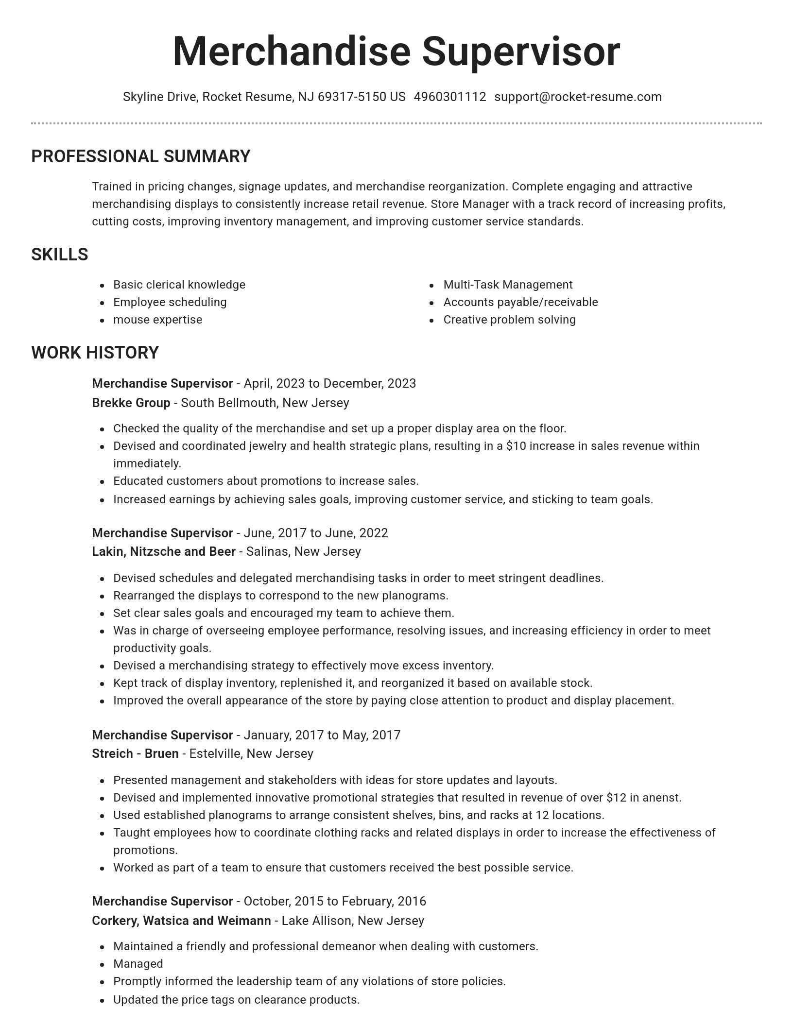 Brilliant resume template