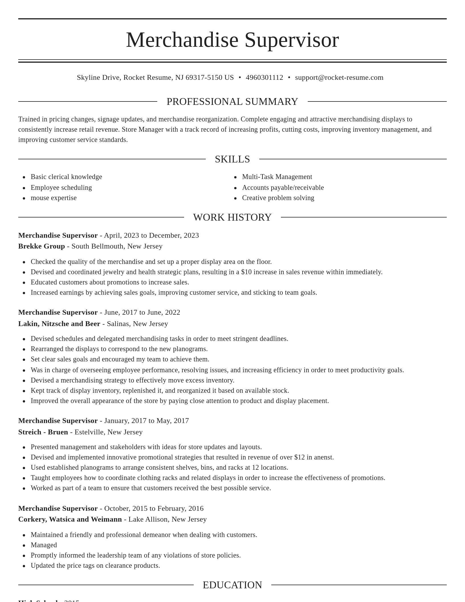 Elegant resume template