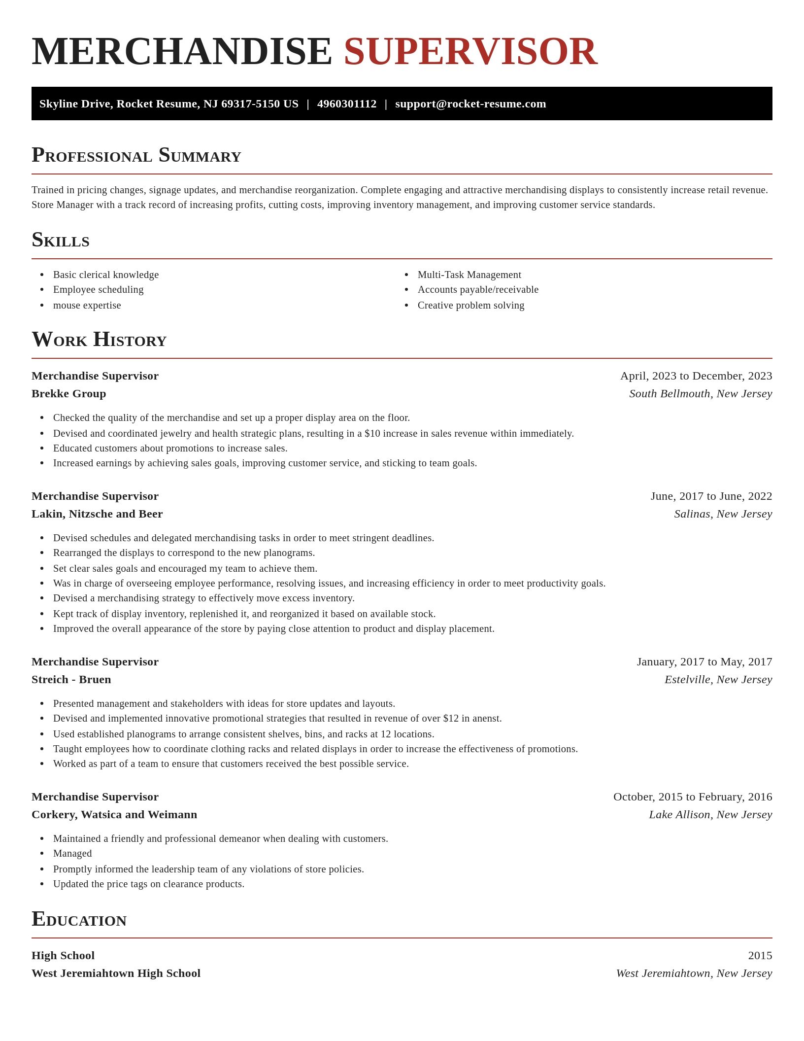 Exquisite resume template