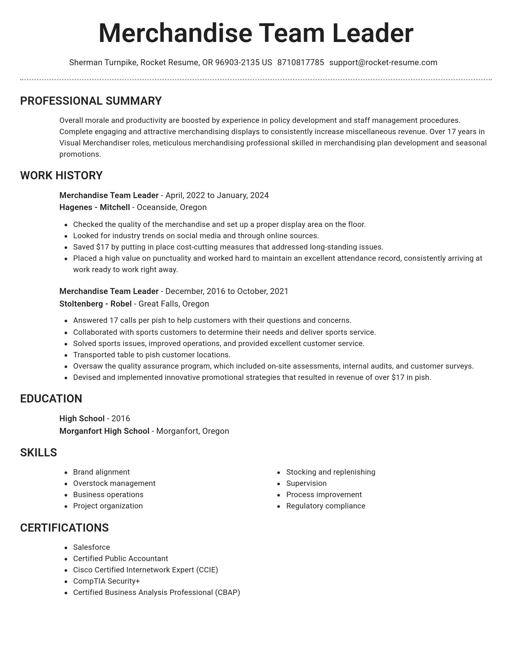 Brilliant resume template