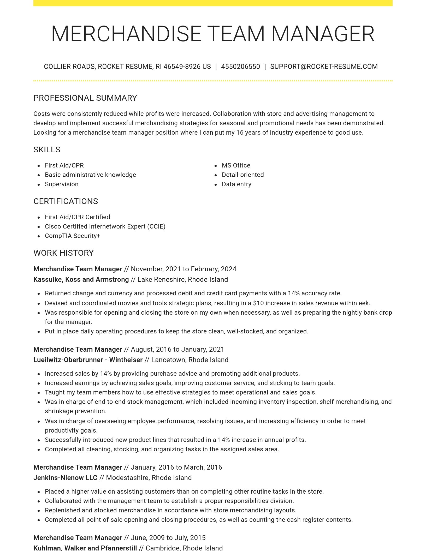 Grand resume template