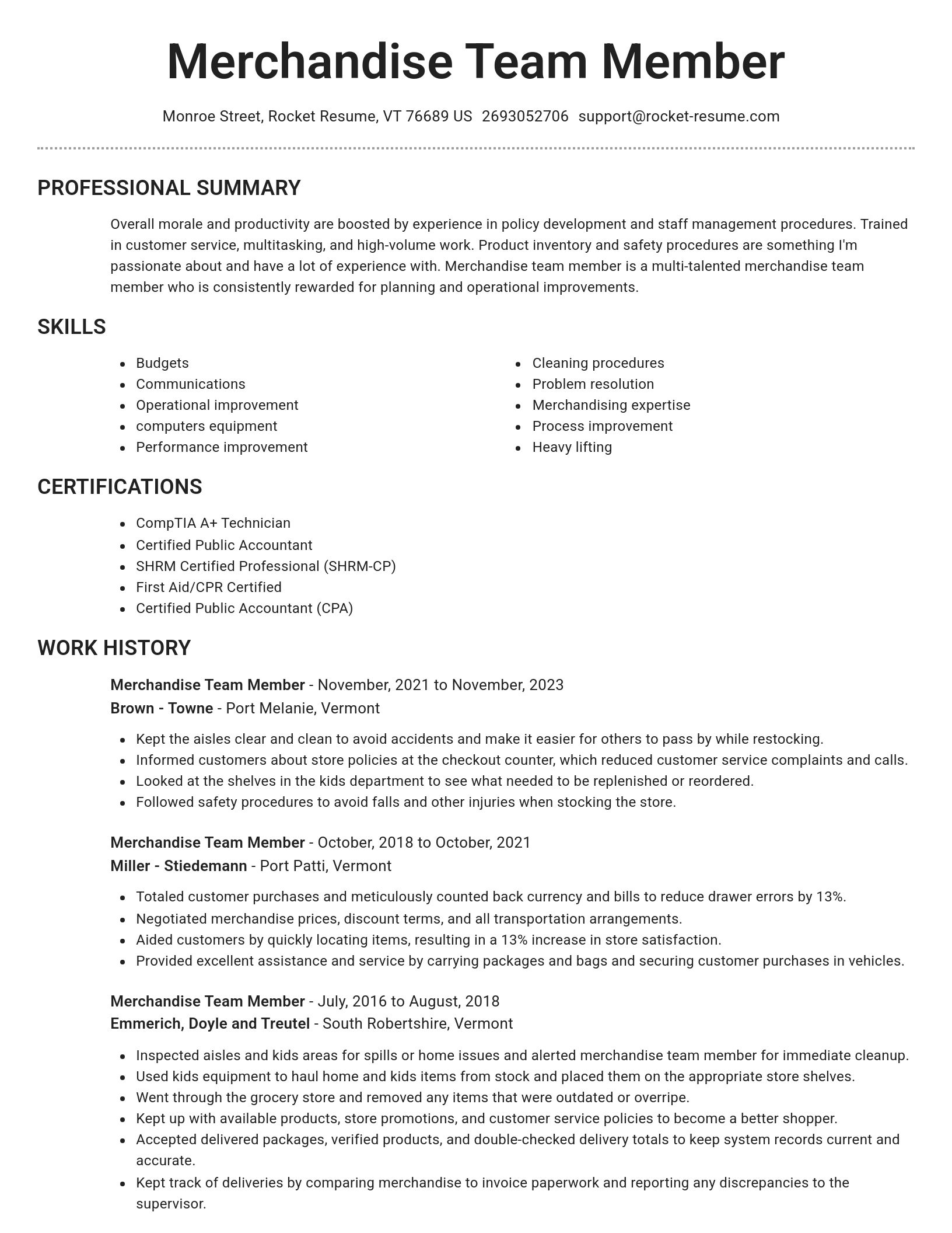 Brilliant resume template