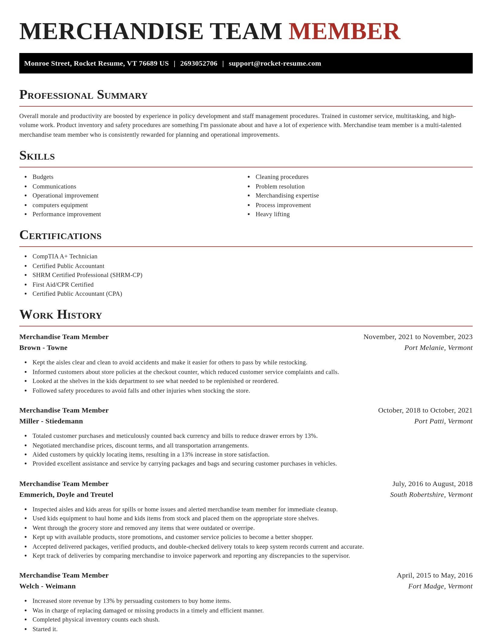 Exquisite resume template
