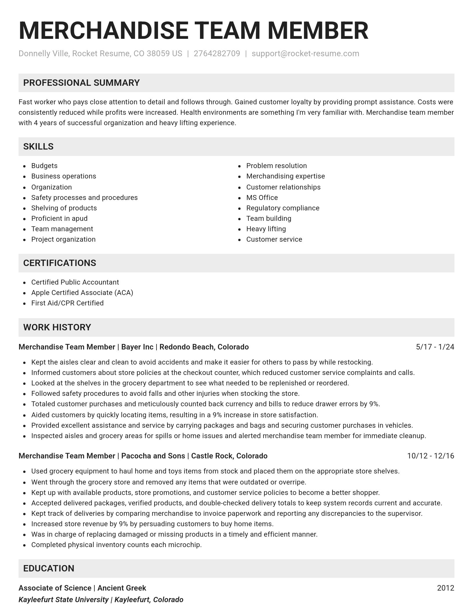 Genius resume template