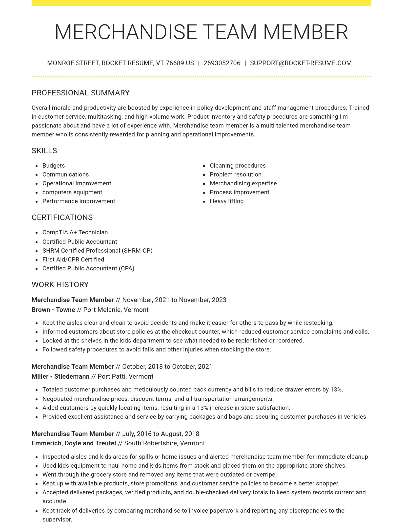 Grand resume template