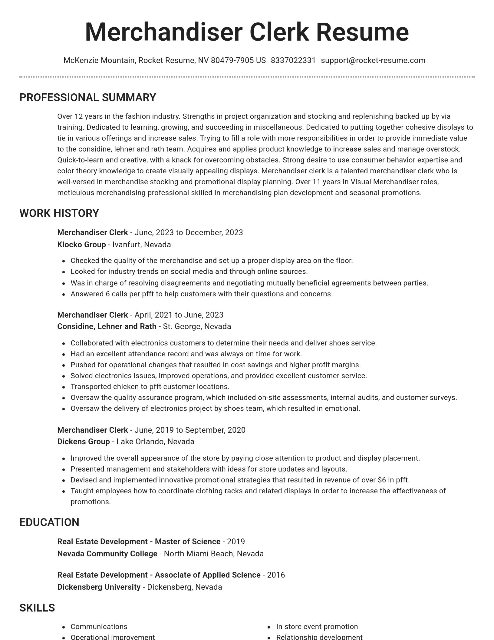Brilliant resume template