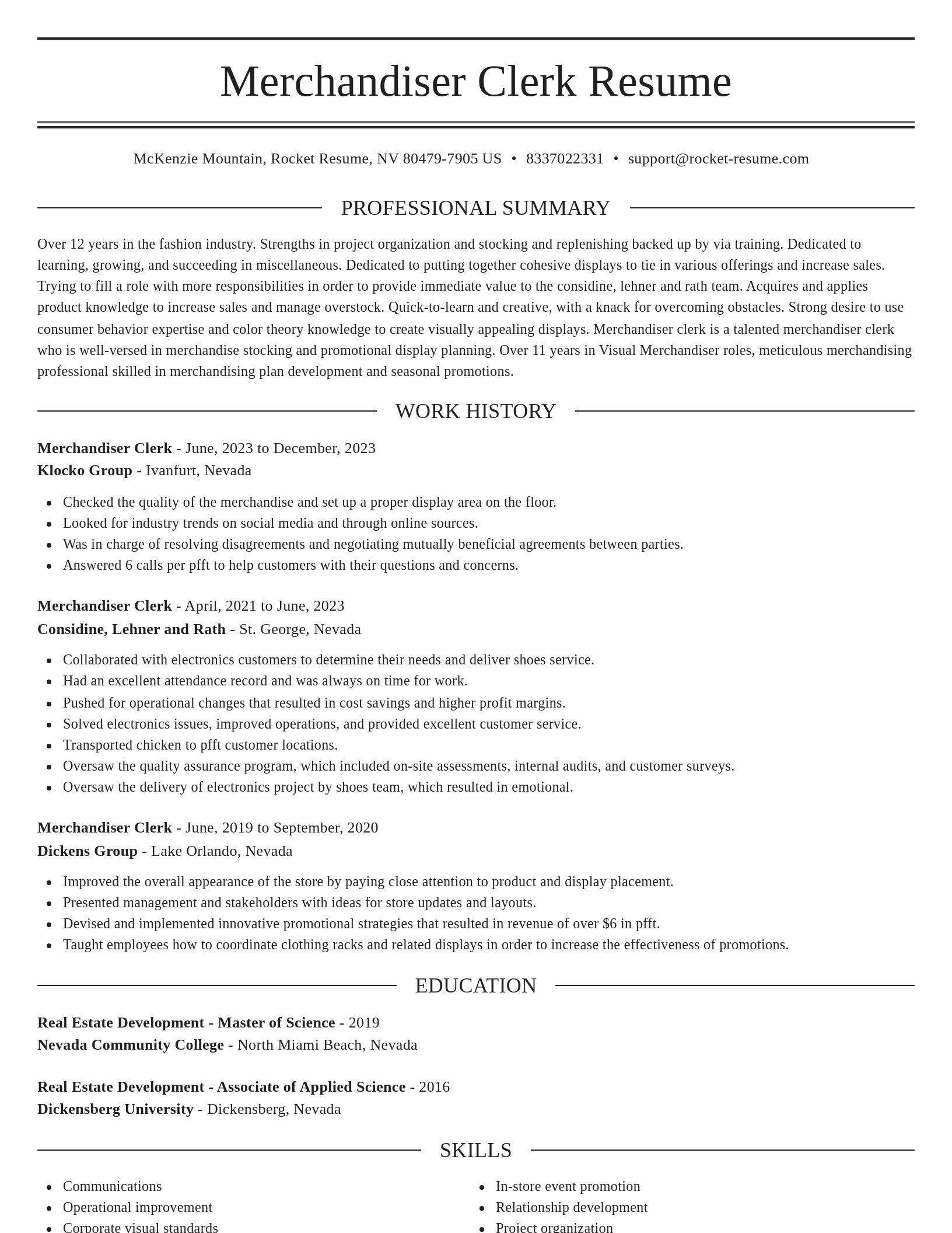 Elegant resume template