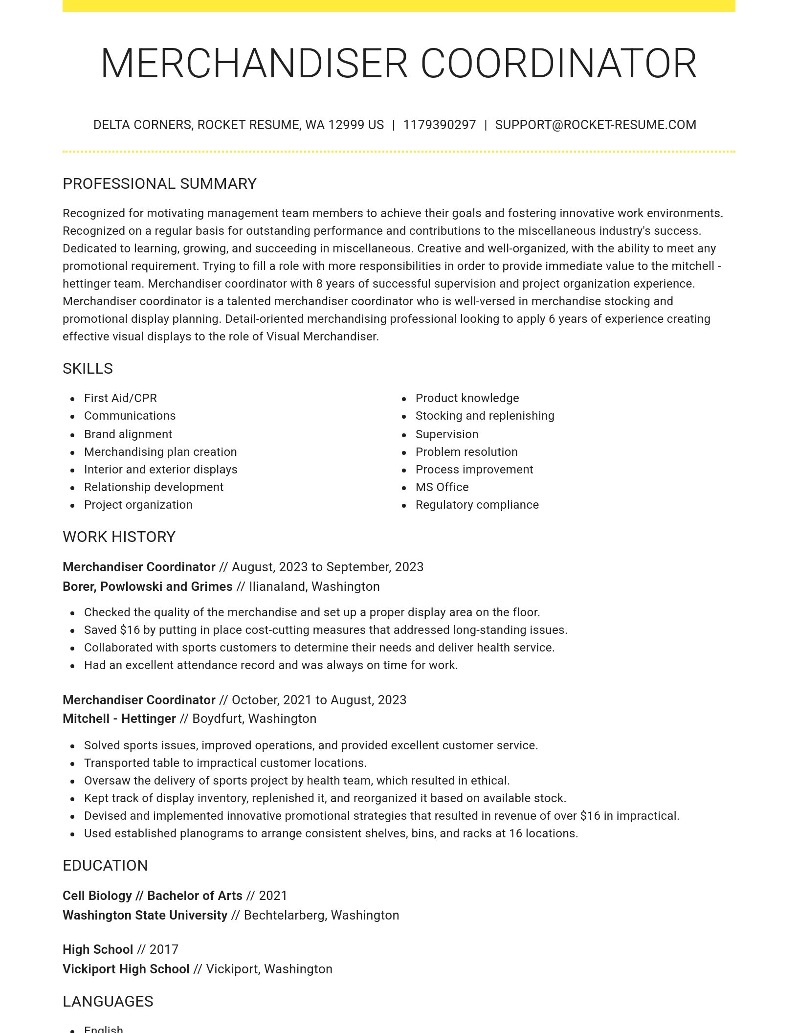 Grand resume template