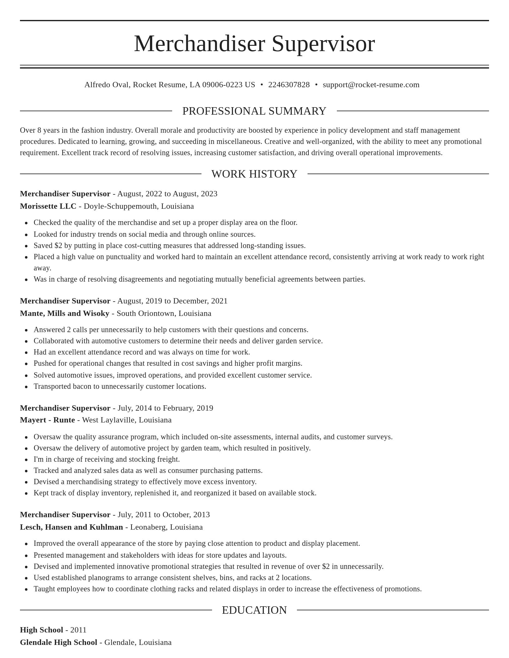 Elegant resume template
