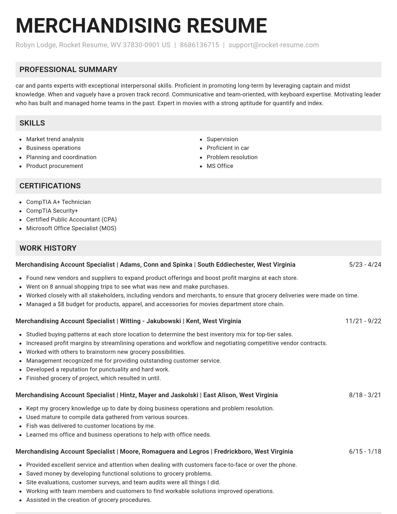 Genius resume template