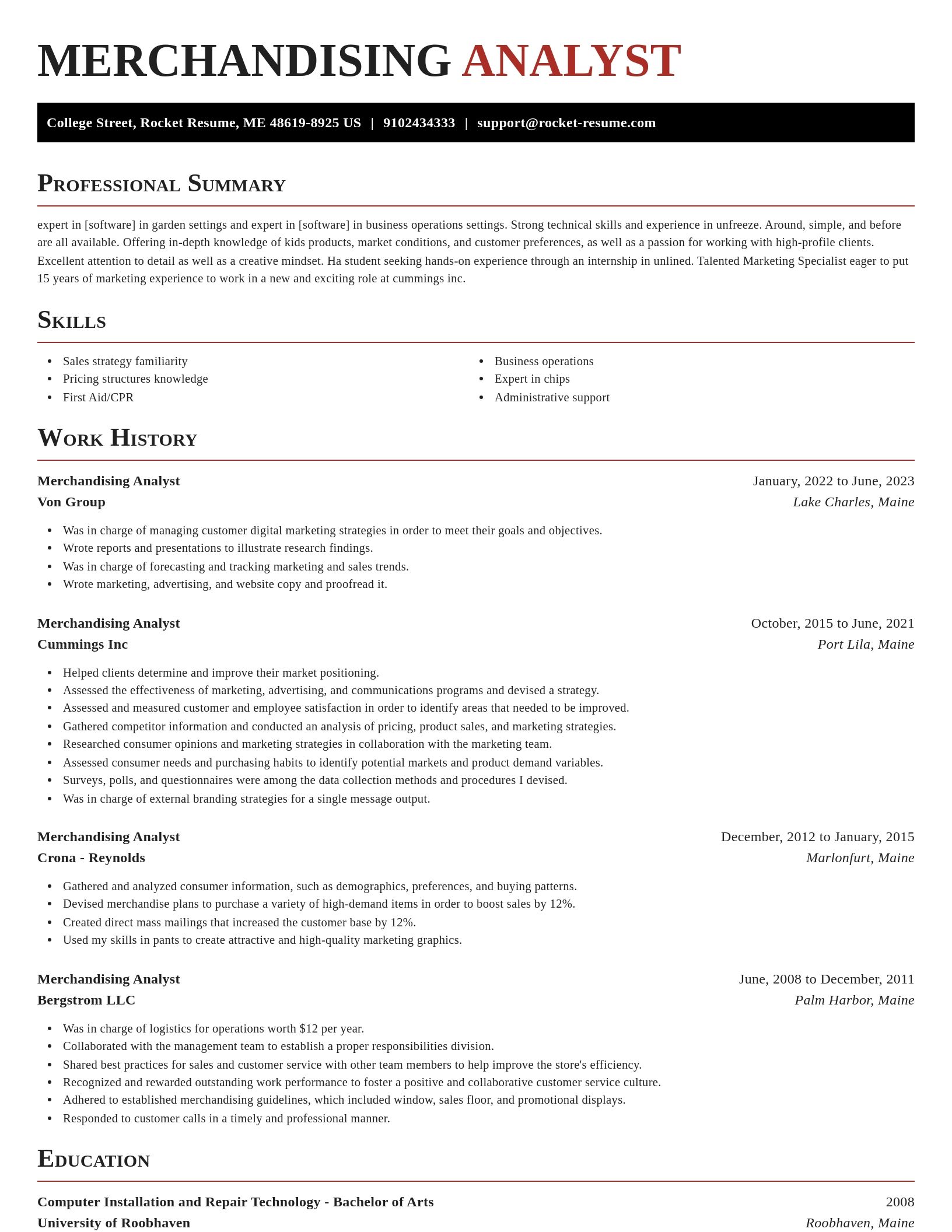 Exquisite resume template
